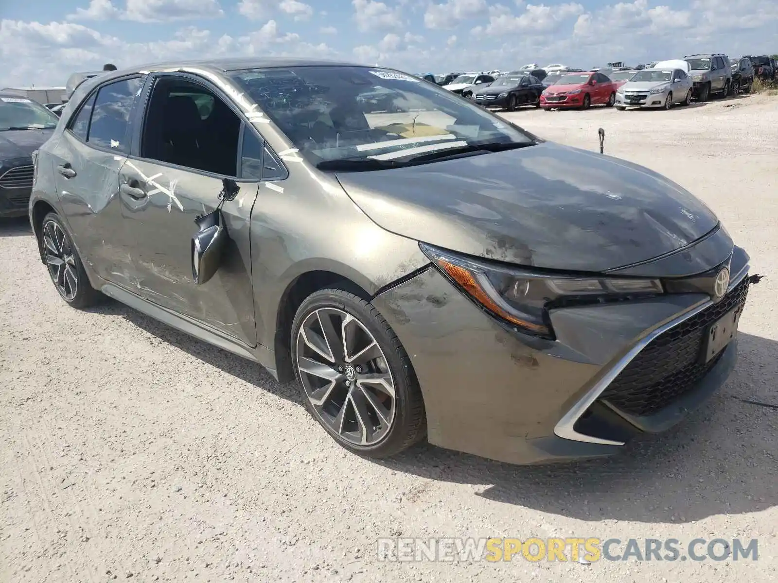 1 Photograph of a damaged car JTNK4RBE0K3049027 TOYOTA COROLLA 2019