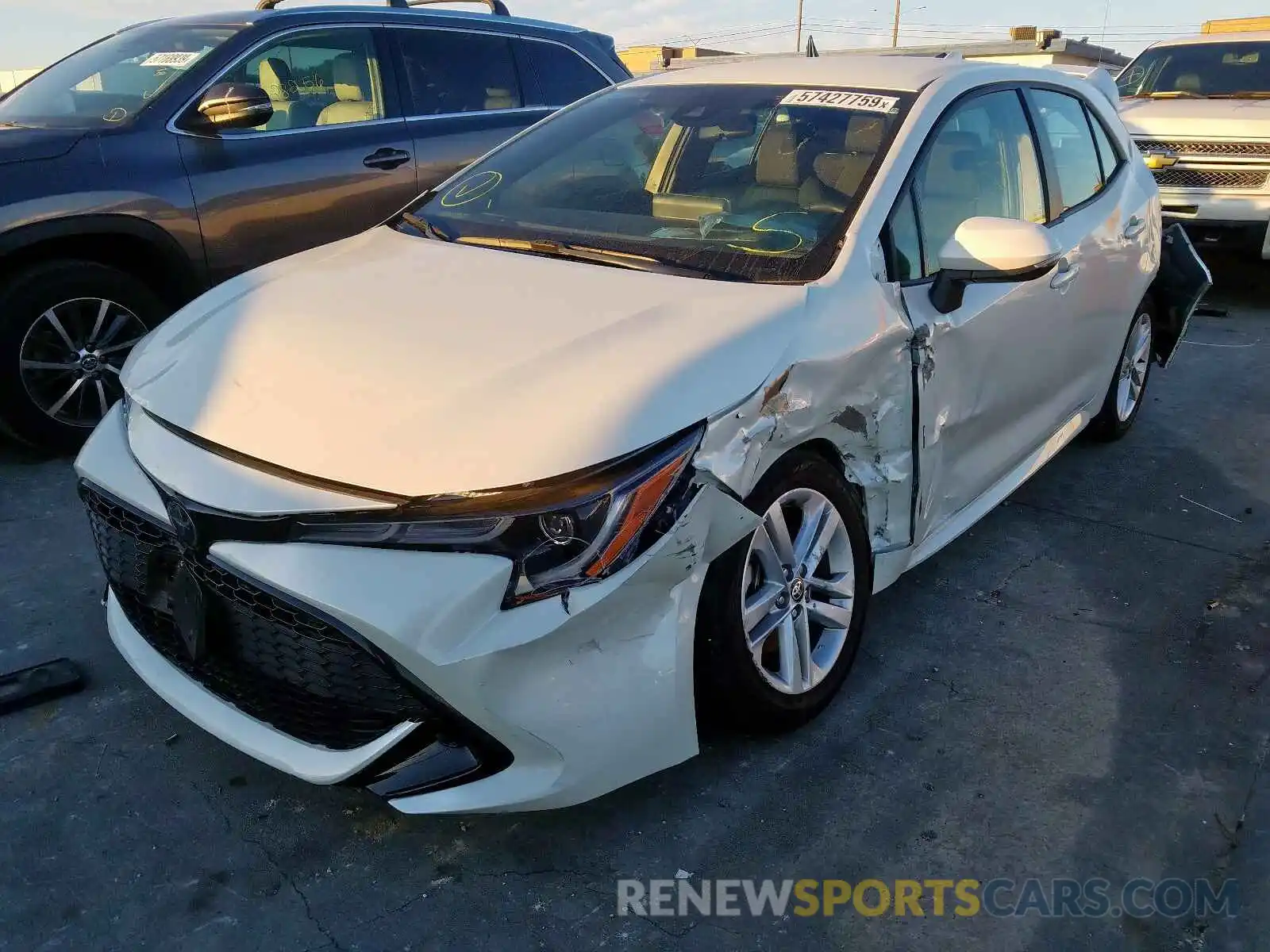 2 Photograph of a damaged car JTNK4RBE0K3050324 TOYOTA COROLLA 2019