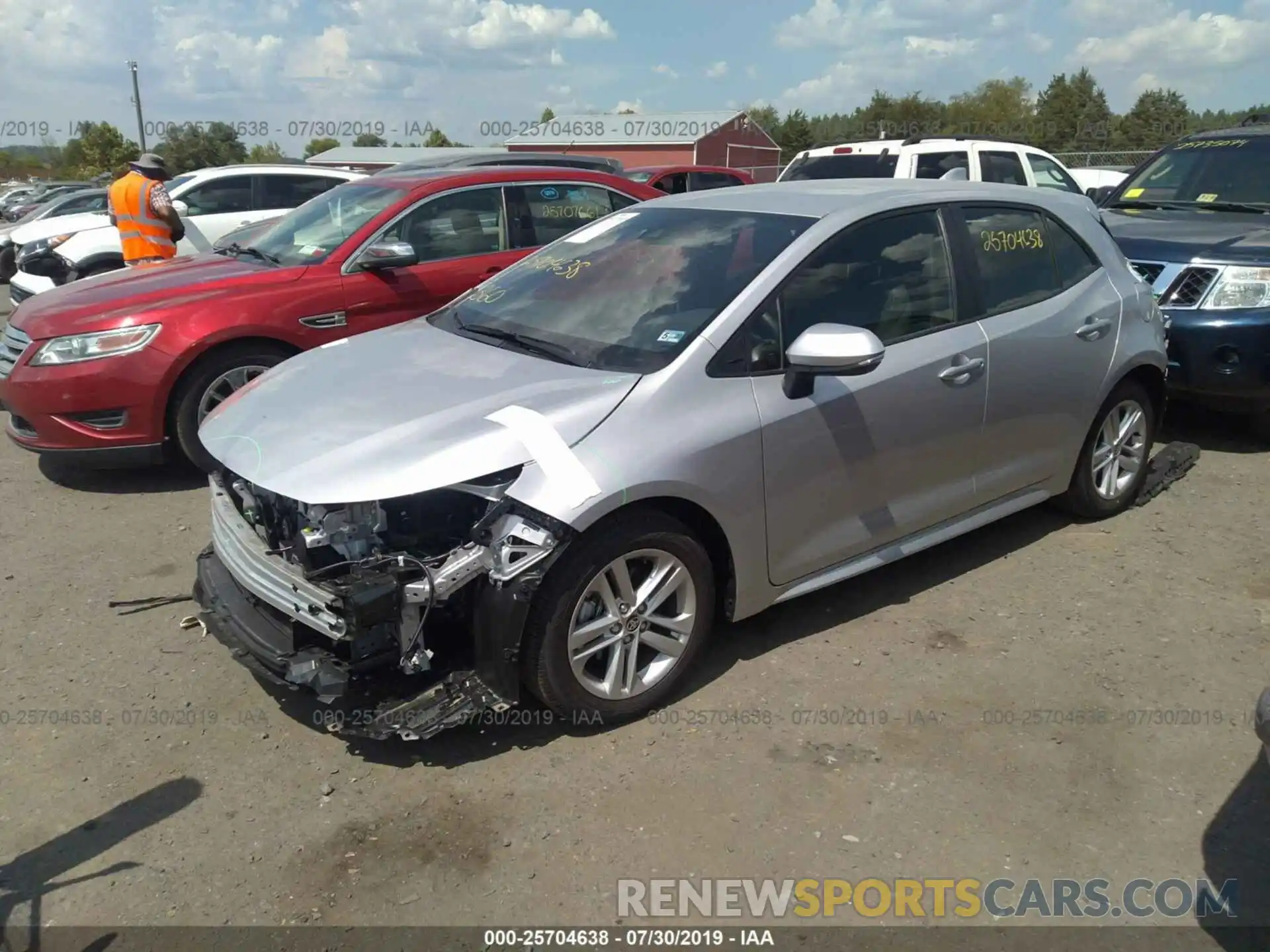 2 Photograph of a damaged car JTNK4RBE0K3052168 TOYOTA COROLLA 2019