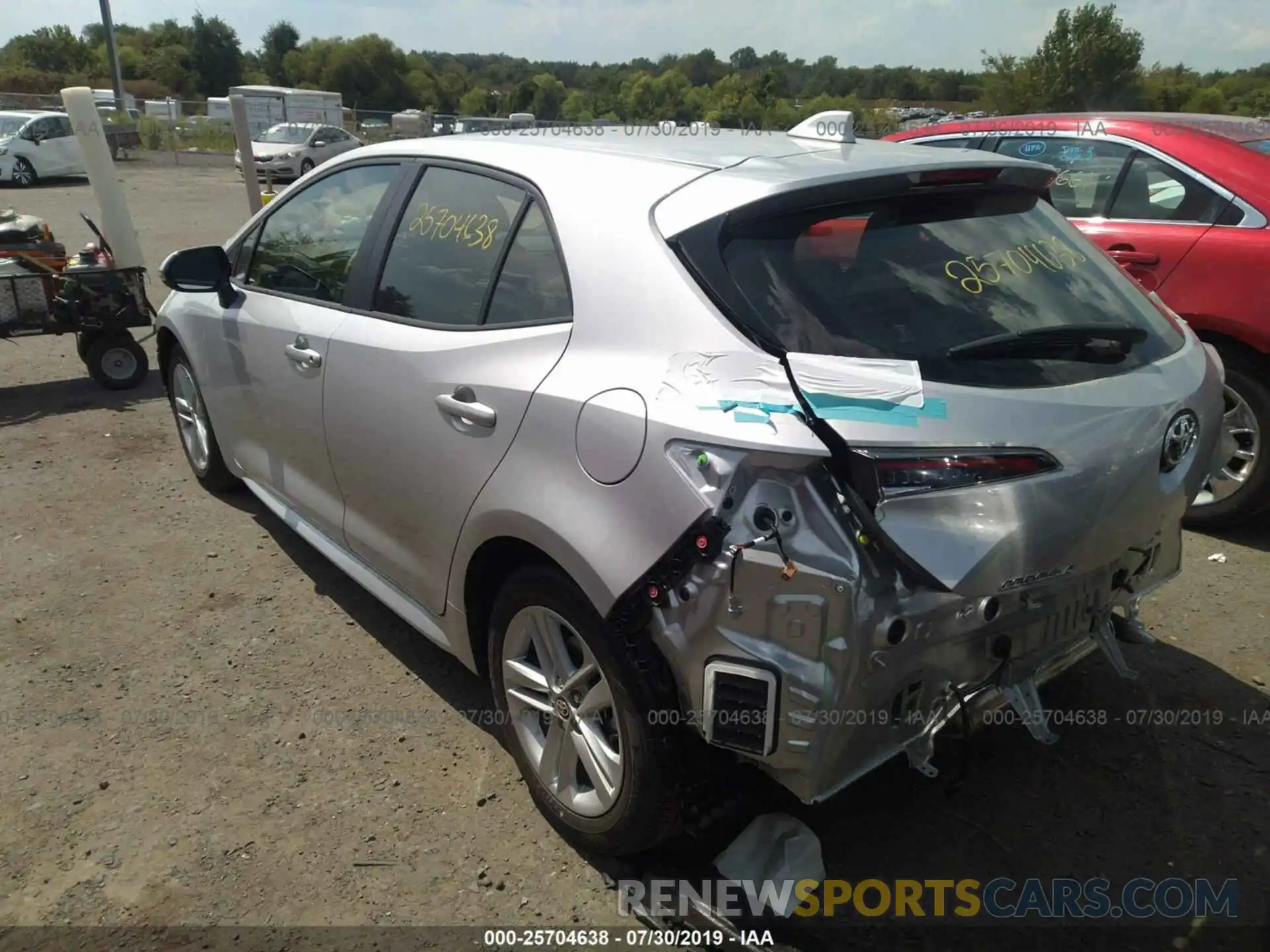 3 Photograph of a damaged car JTNK4RBE0K3052168 TOYOTA COROLLA 2019