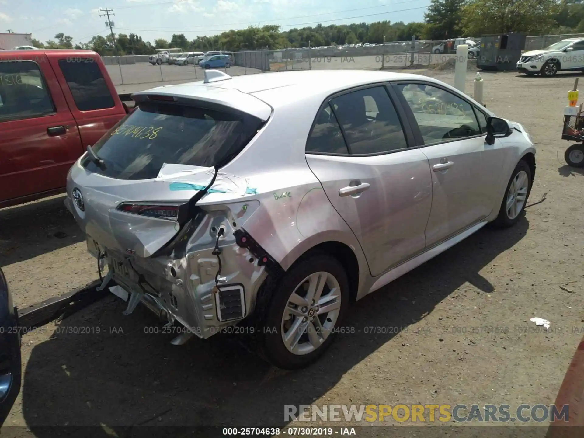 4 Photograph of a damaged car JTNK4RBE0K3052168 TOYOTA COROLLA 2019