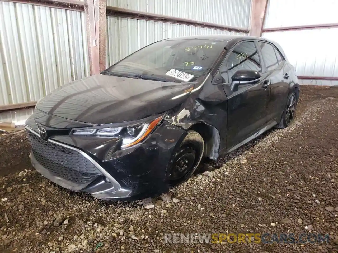 2 Photograph of a damaged car JTNK4RBE0K3052364 TOYOTA COROLLA 2019