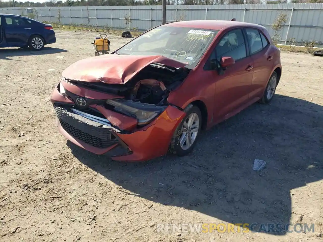 2 Photograph of a damaged car JTNK4RBE0K3053546 TOYOTA COROLLA 2019