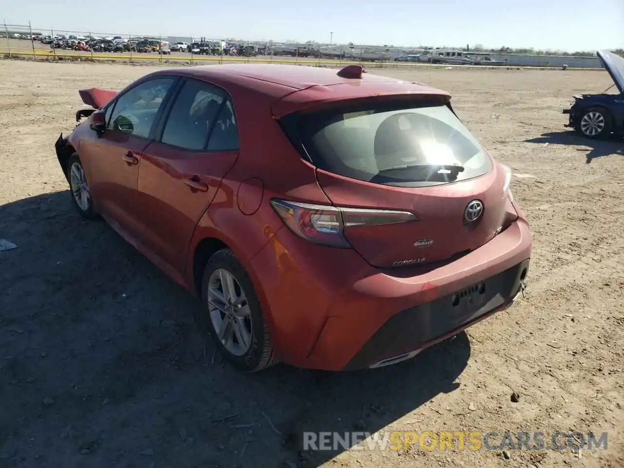 3 Photograph of a damaged car JTNK4RBE0K3053546 TOYOTA COROLLA 2019