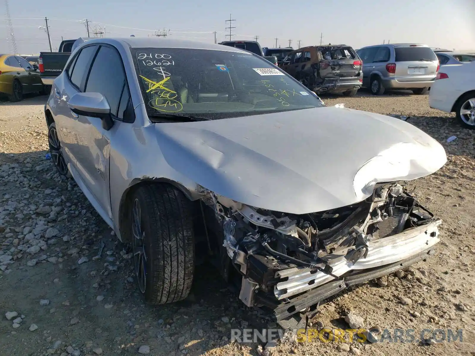 1 Photograph of a damaged car JTNK4RBE0K3053739 TOYOTA COROLLA 2019