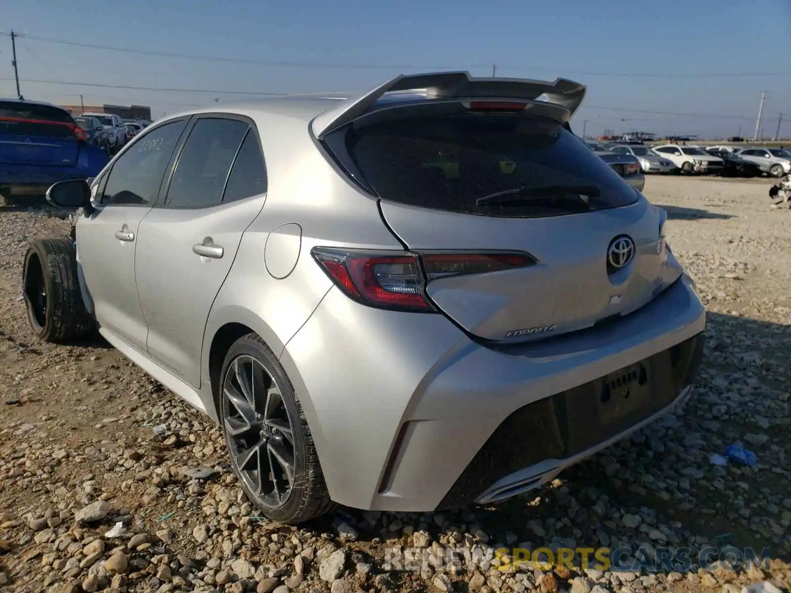 3 Photograph of a damaged car JTNK4RBE0K3053739 TOYOTA COROLLA 2019