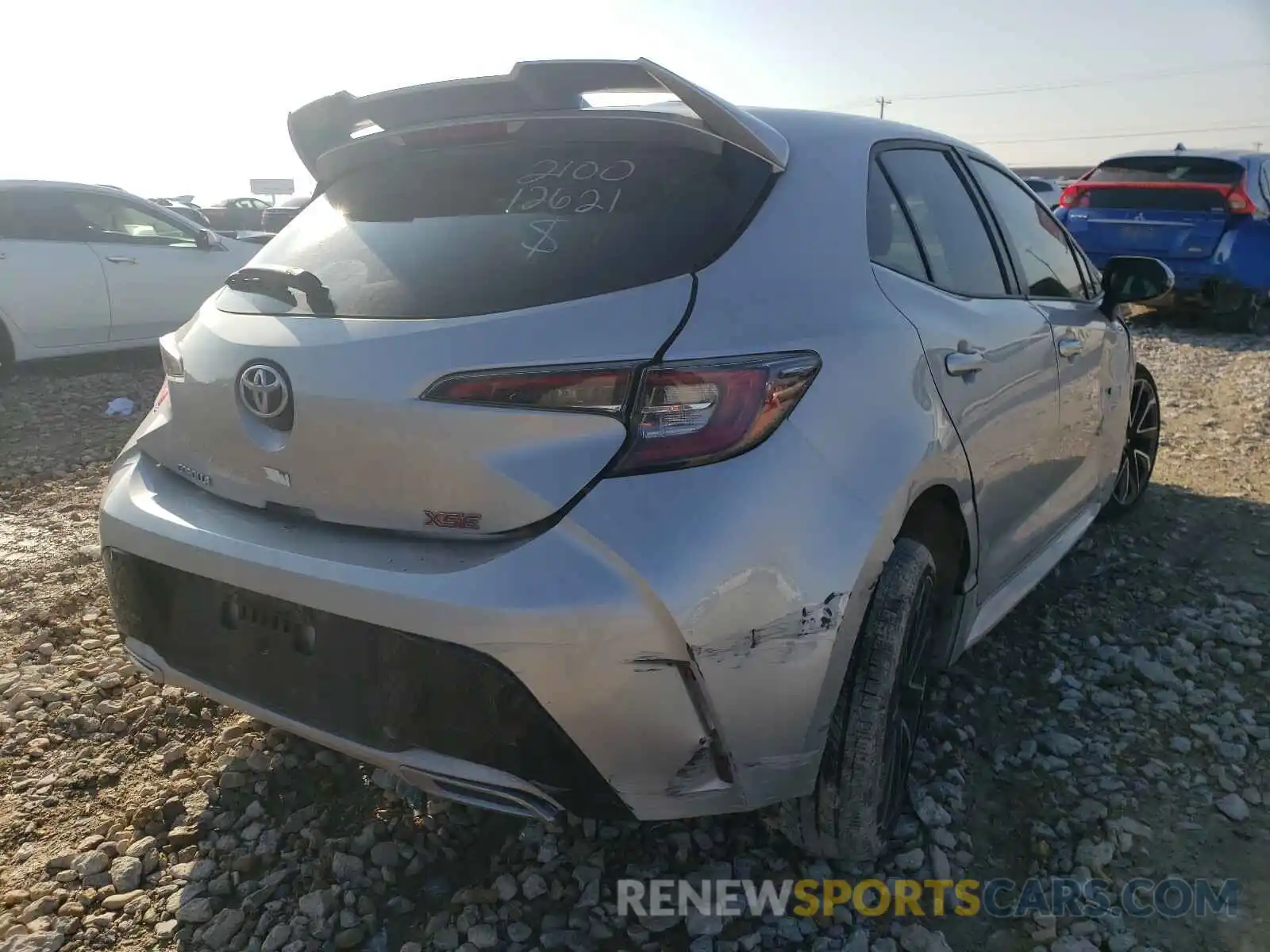 4 Photograph of a damaged car JTNK4RBE0K3053739 TOYOTA COROLLA 2019