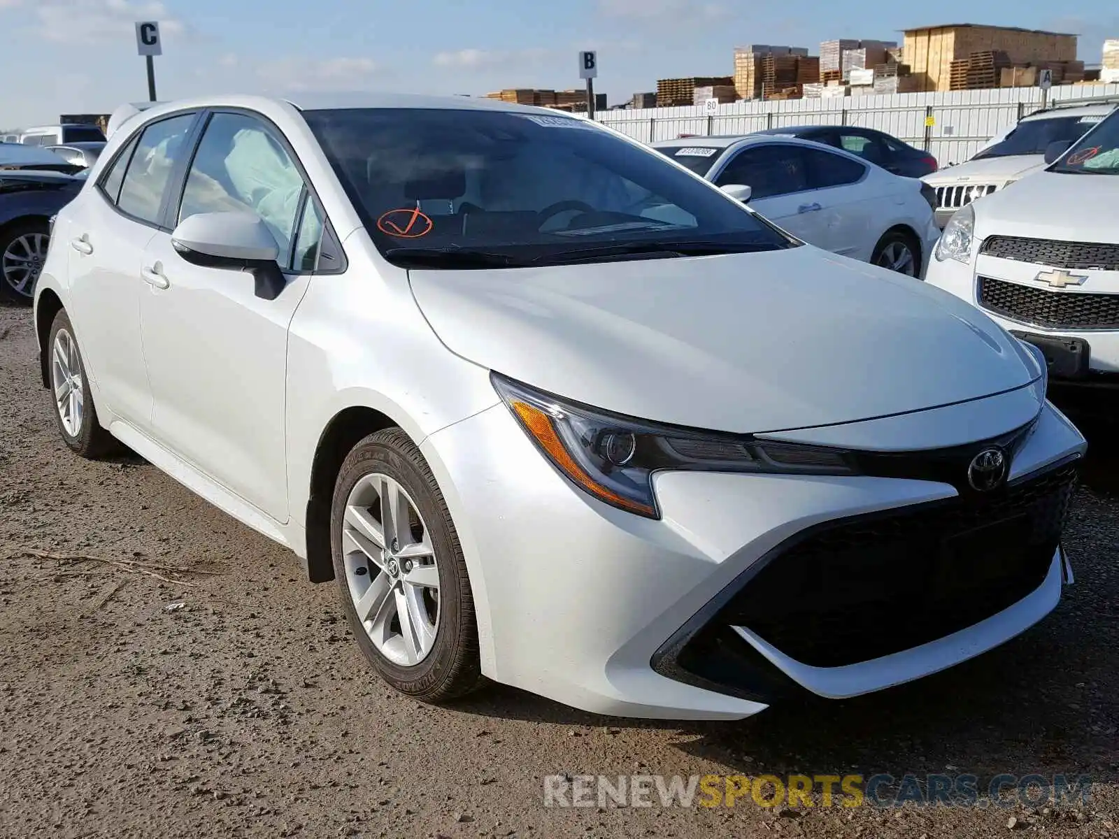 1 Photograph of a damaged car JTNK4RBE0K3053742 TOYOTA COROLLA 2019