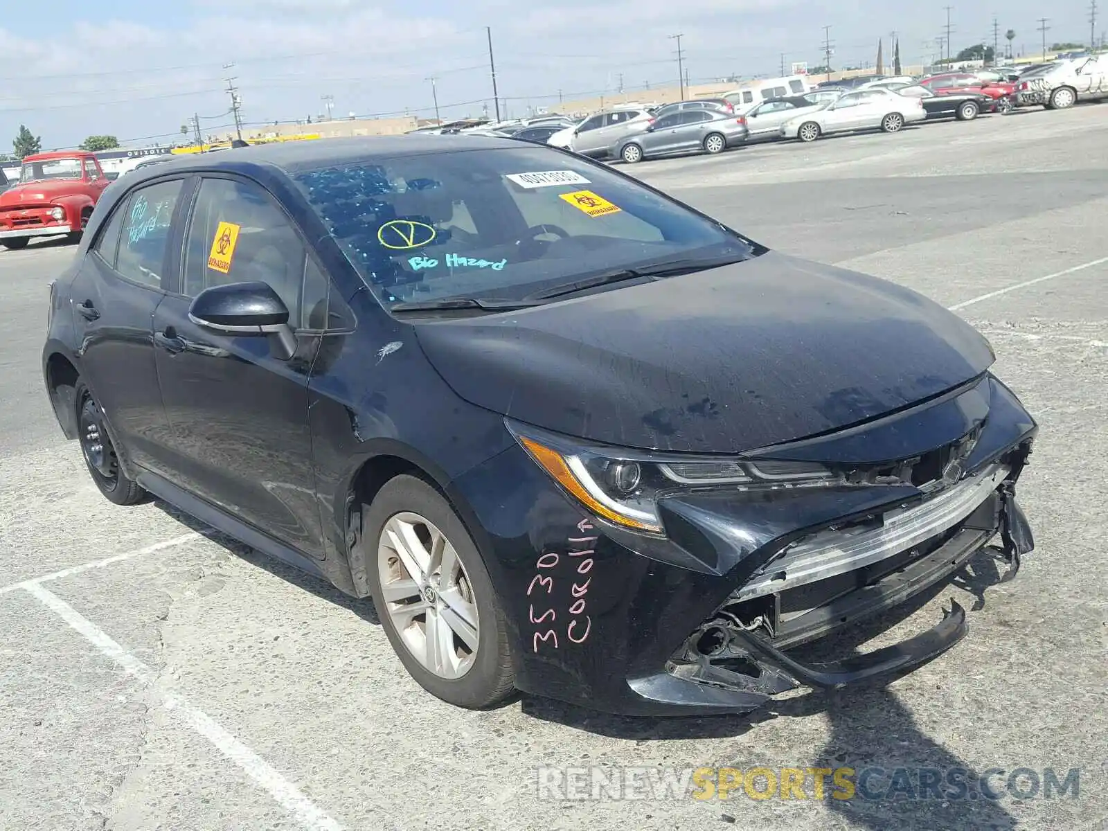 1 Photograph of a damaged car JTNK4RBE0K3053921 TOYOTA COROLLA 2019