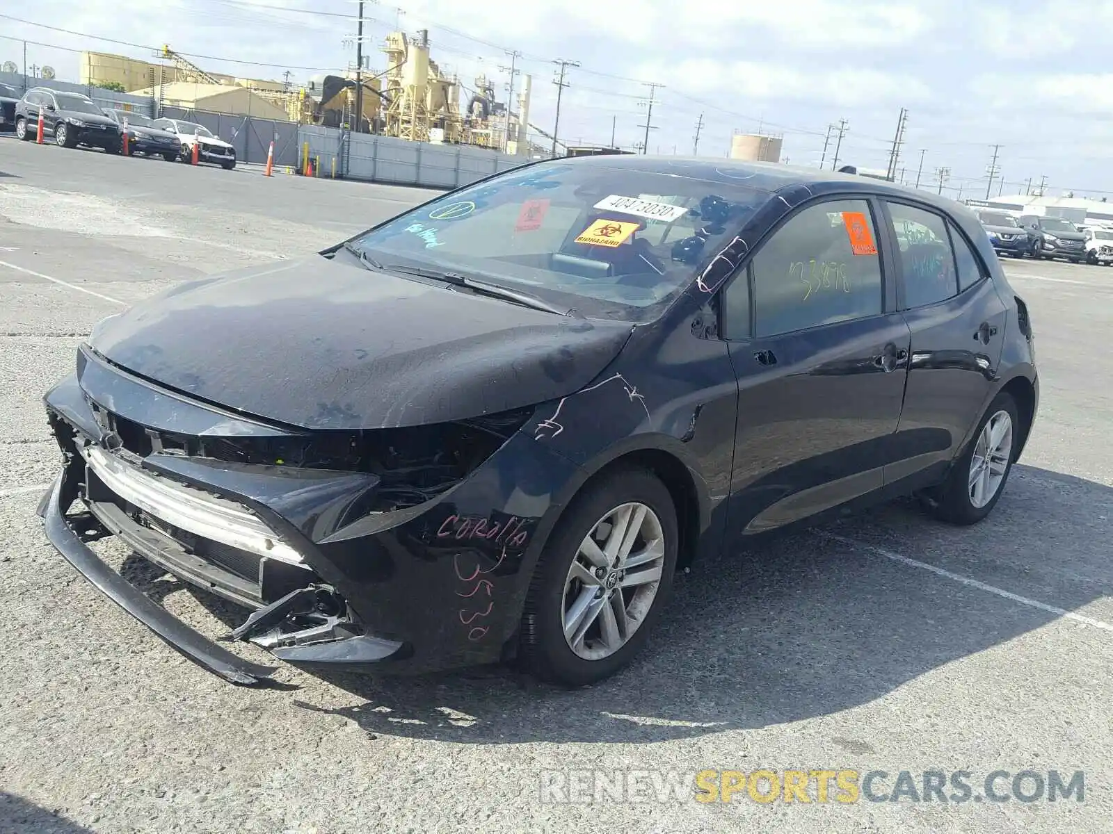 2 Photograph of a damaged car JTNK4RBE0K3053921 TOYOTA COROLLA 2019