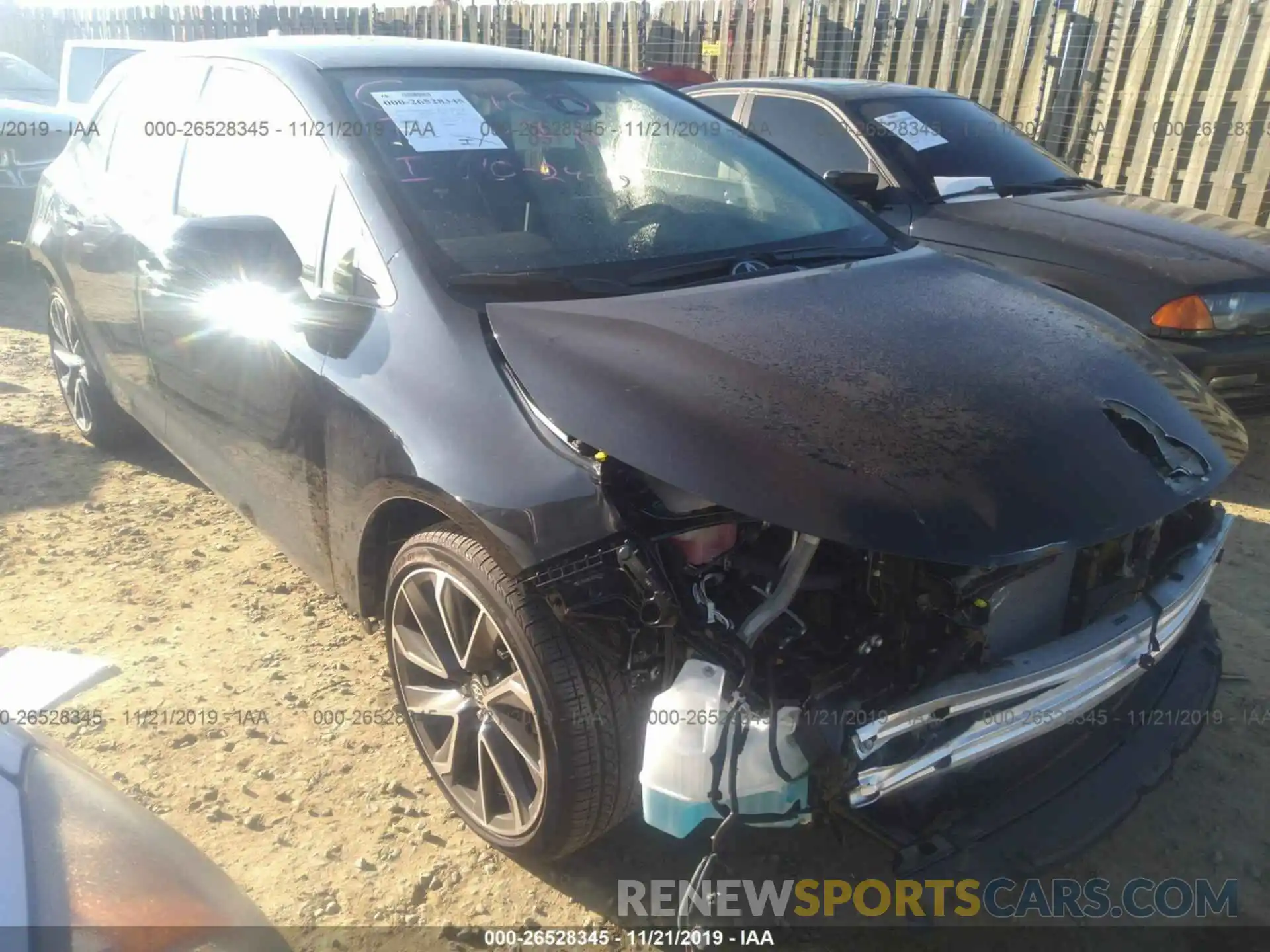 1 Photograph of a damaged car JTNK4RBE0K3055782 TOYOTA COROLLA 2019