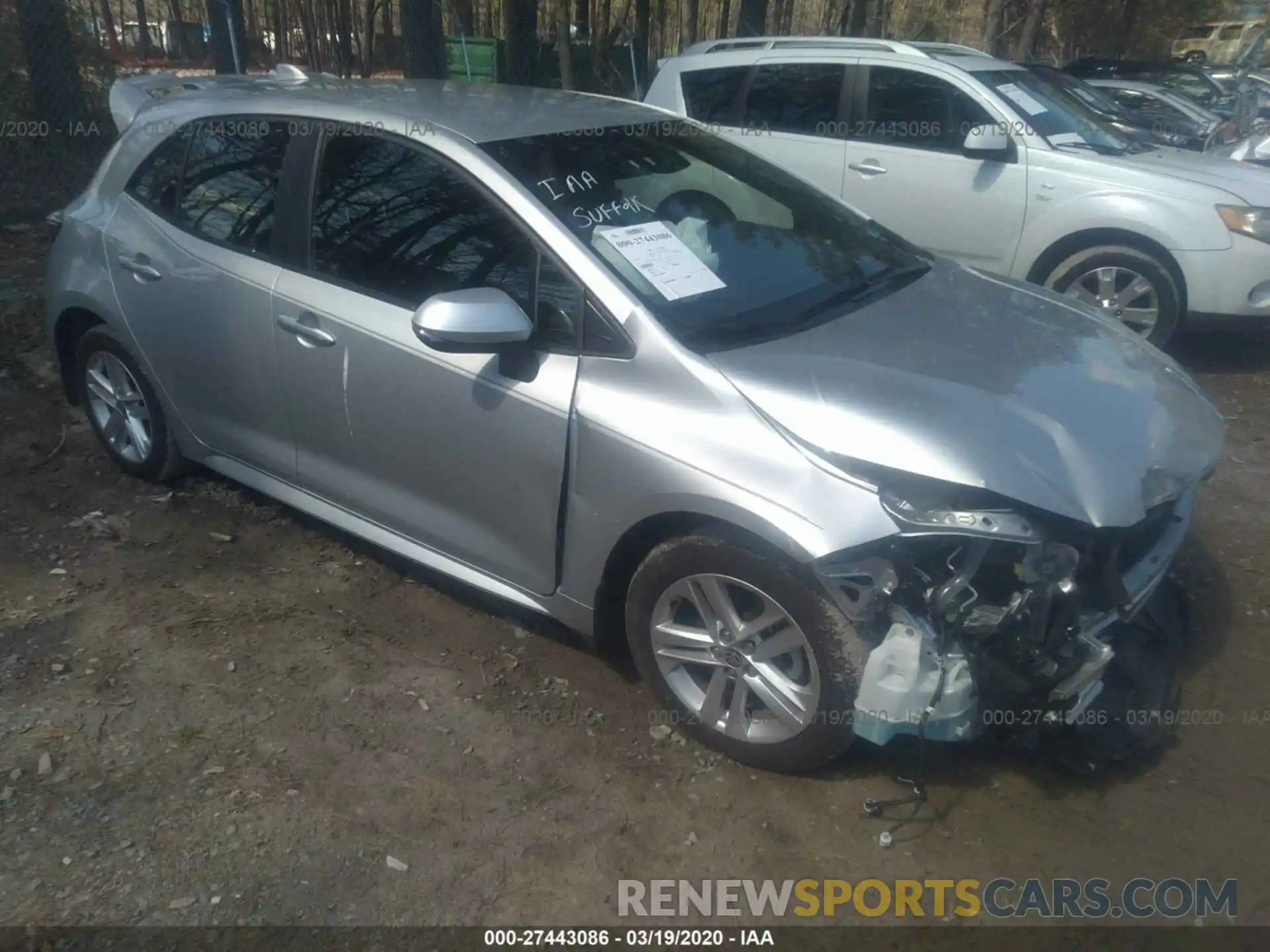 1 Photograph of a damaged car JTNK4RBE0K3056155 TOYOTA COROLLA 2019