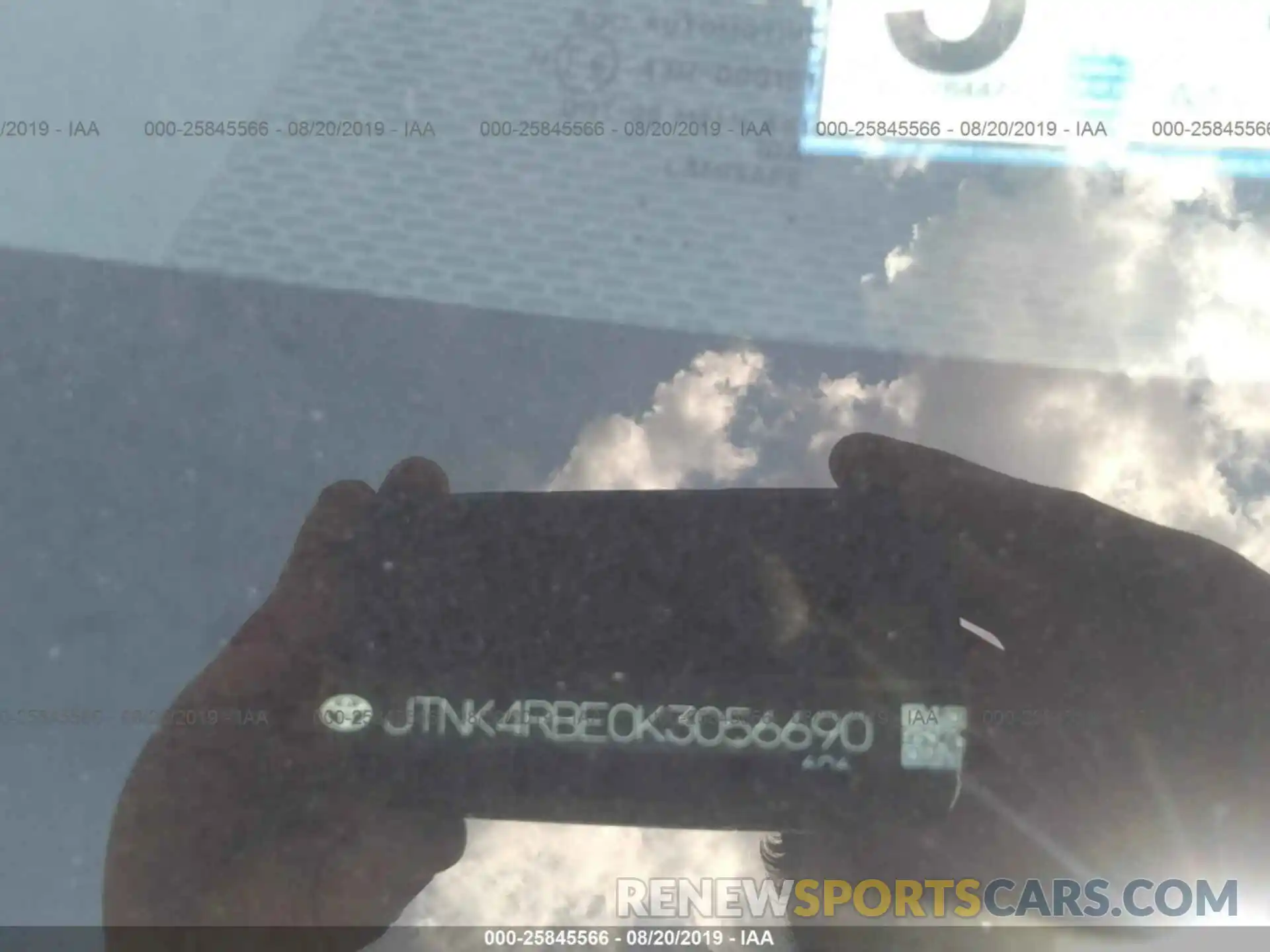 9 Photograph of a damaged car JTNK4RBE0K3056690 TOYOTA COROLLA 2019