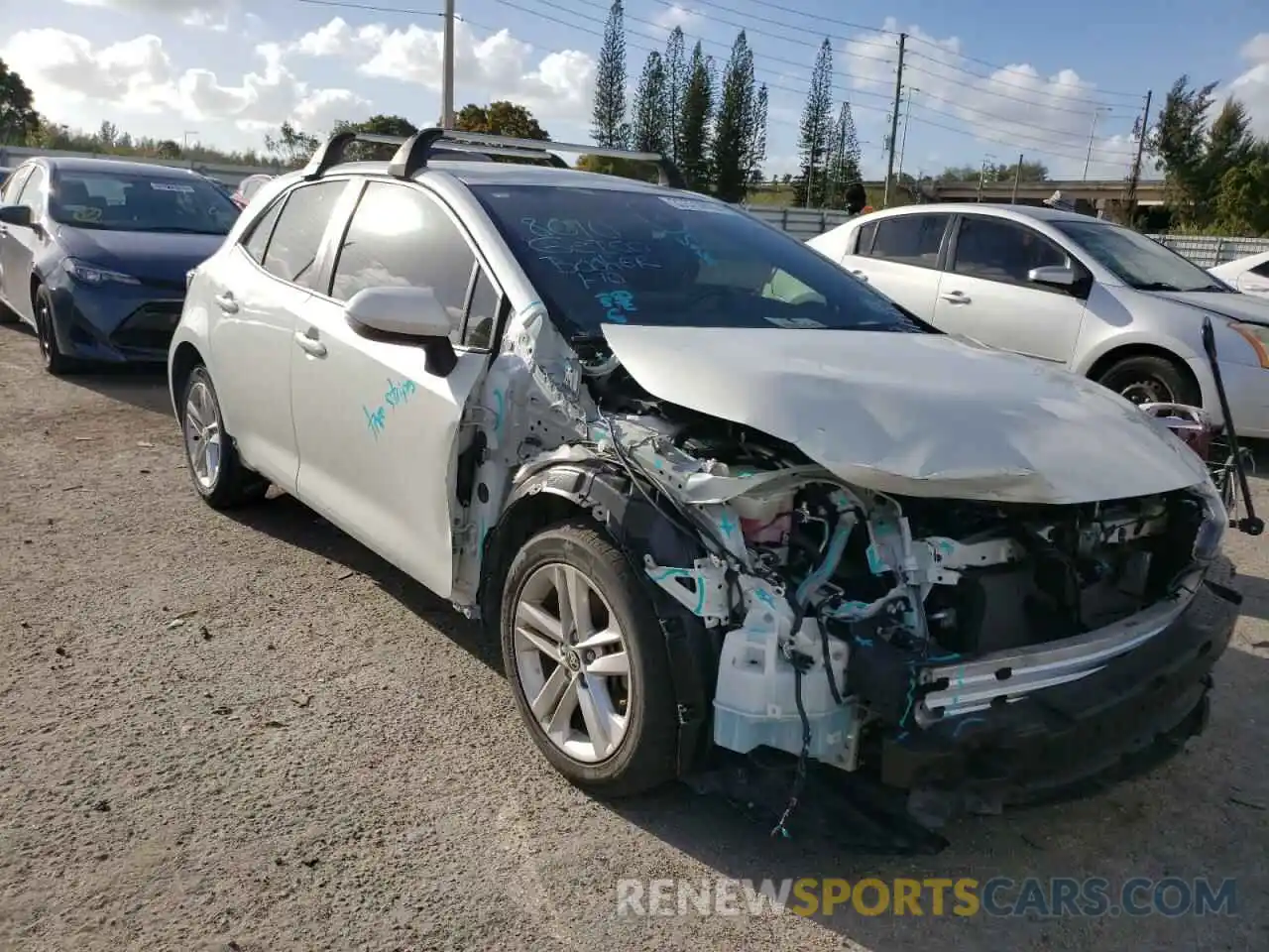 1 Photograph of a damaged car JTNK4RBE0K3058780 TOYOTA COROLLA 2019