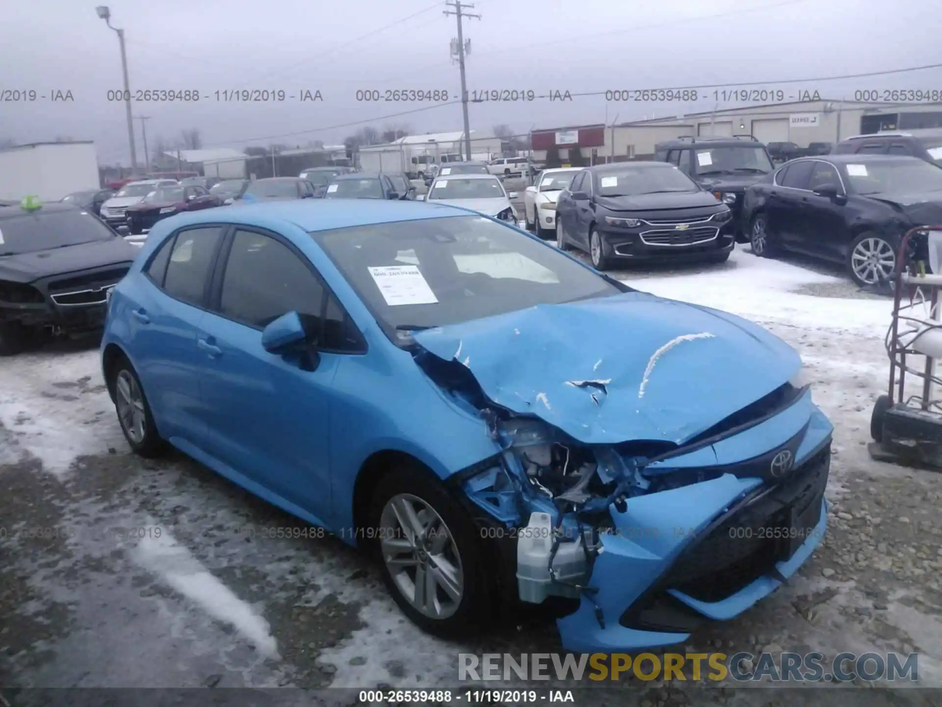 1 Photograph of a damaged car JTNK4RBE0K3061081 TOYOTA COROLLA 2019