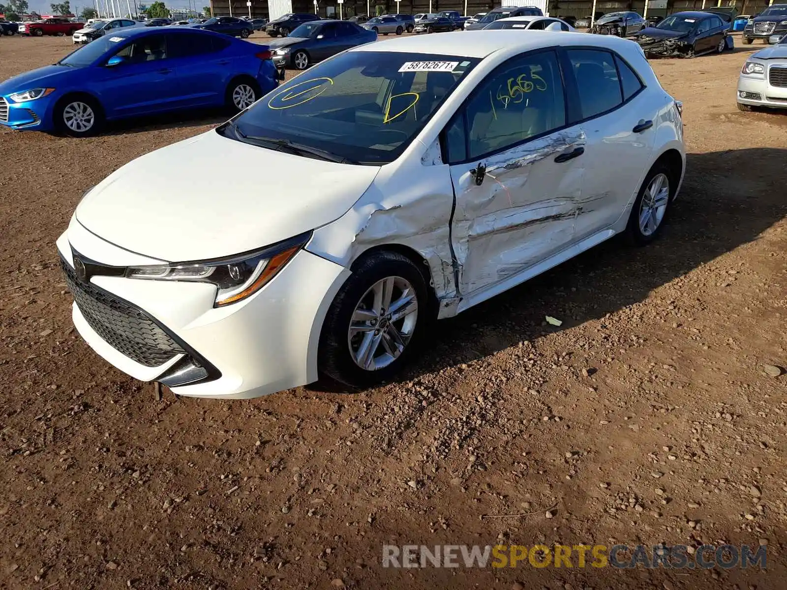 2 Photograph of a damaged car JTNK4RBE0K3061209 TOYOTA COROLLA 2019