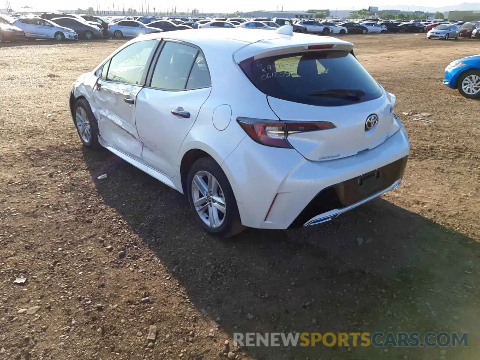 3 Photograph of a damaged car JTNK4RBE0K3061209 TOYOTA COROLLA 2019