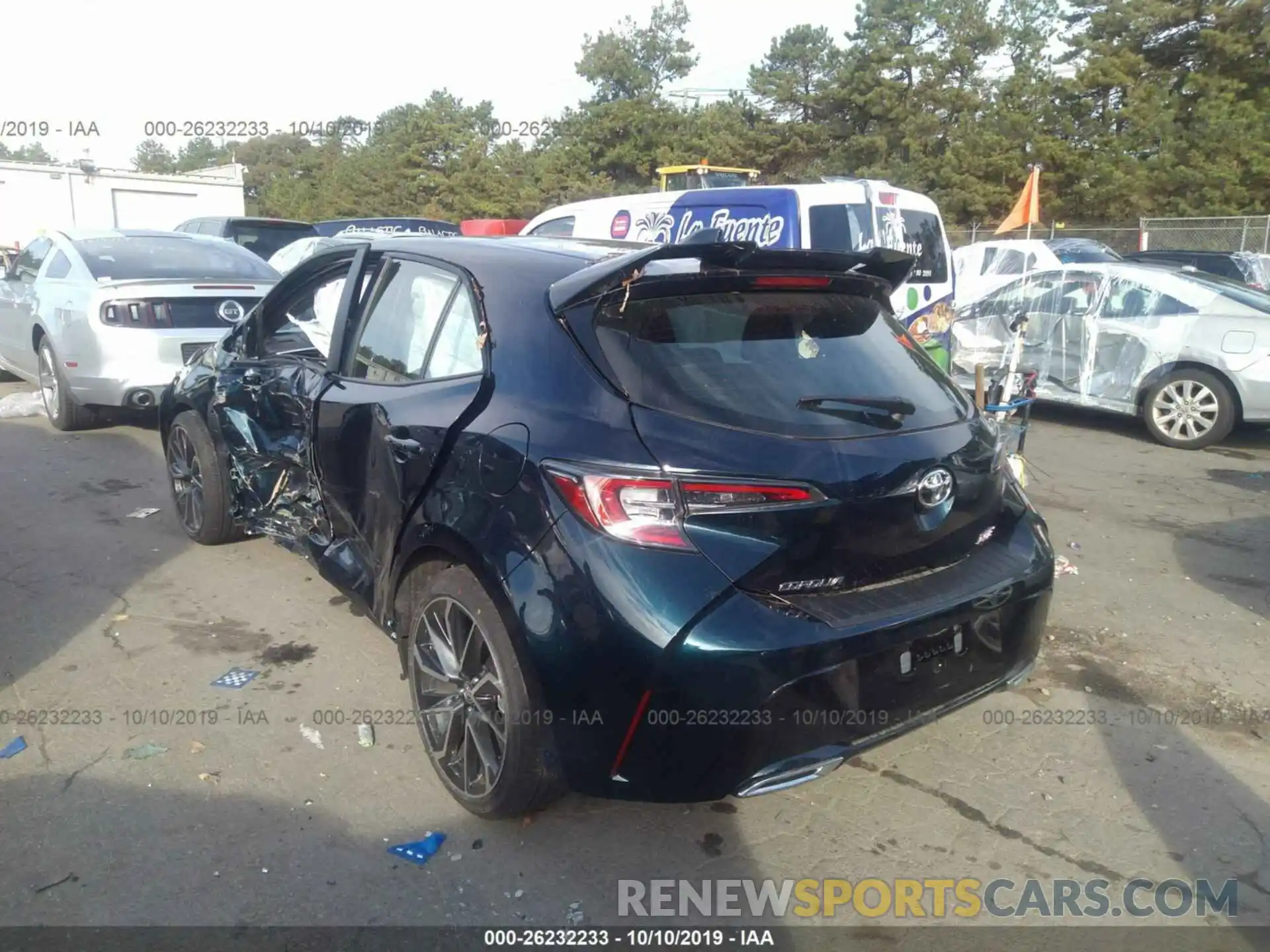 3 Photograph of a damaged car JTNK4RBE0K3067608 TOYOTA COROLLA 2019