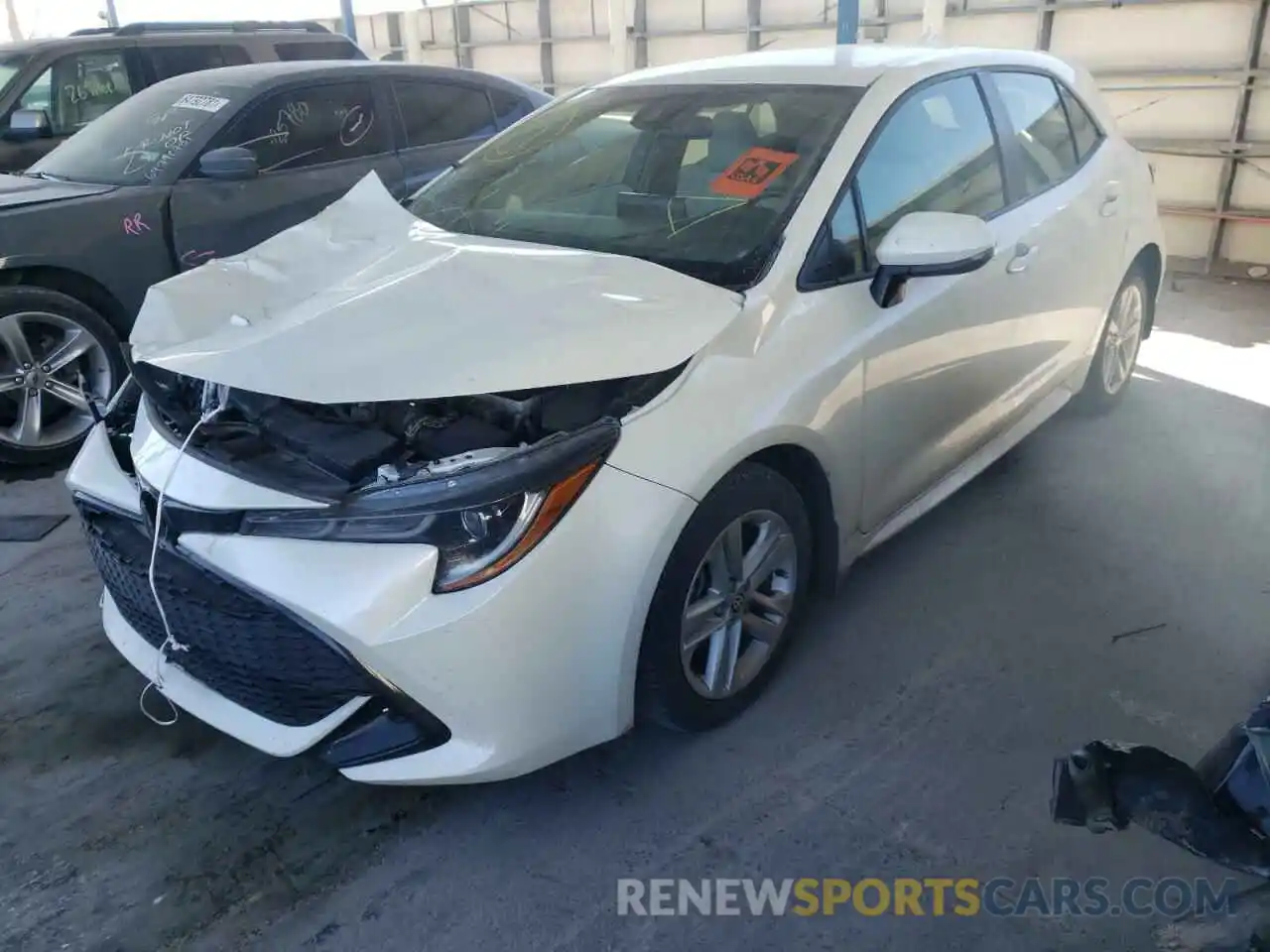 2 Photograph of a damaged car JTNK4RBE0K3068368 TOYOTA COROLLA 2019