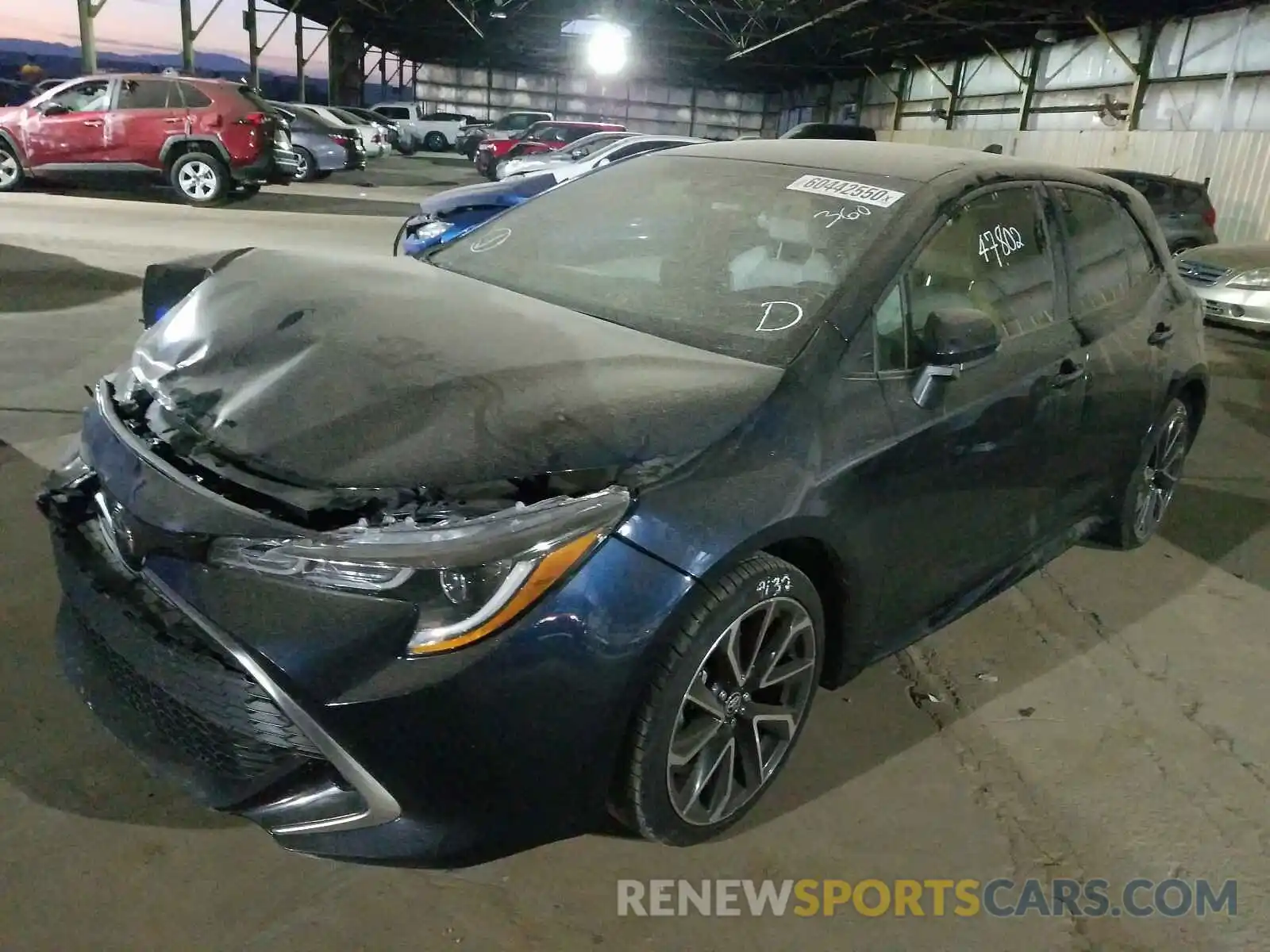 2 Photograph of a damaged car JTNK4RBE0K3069486 TOYOTA COROLLA 2019