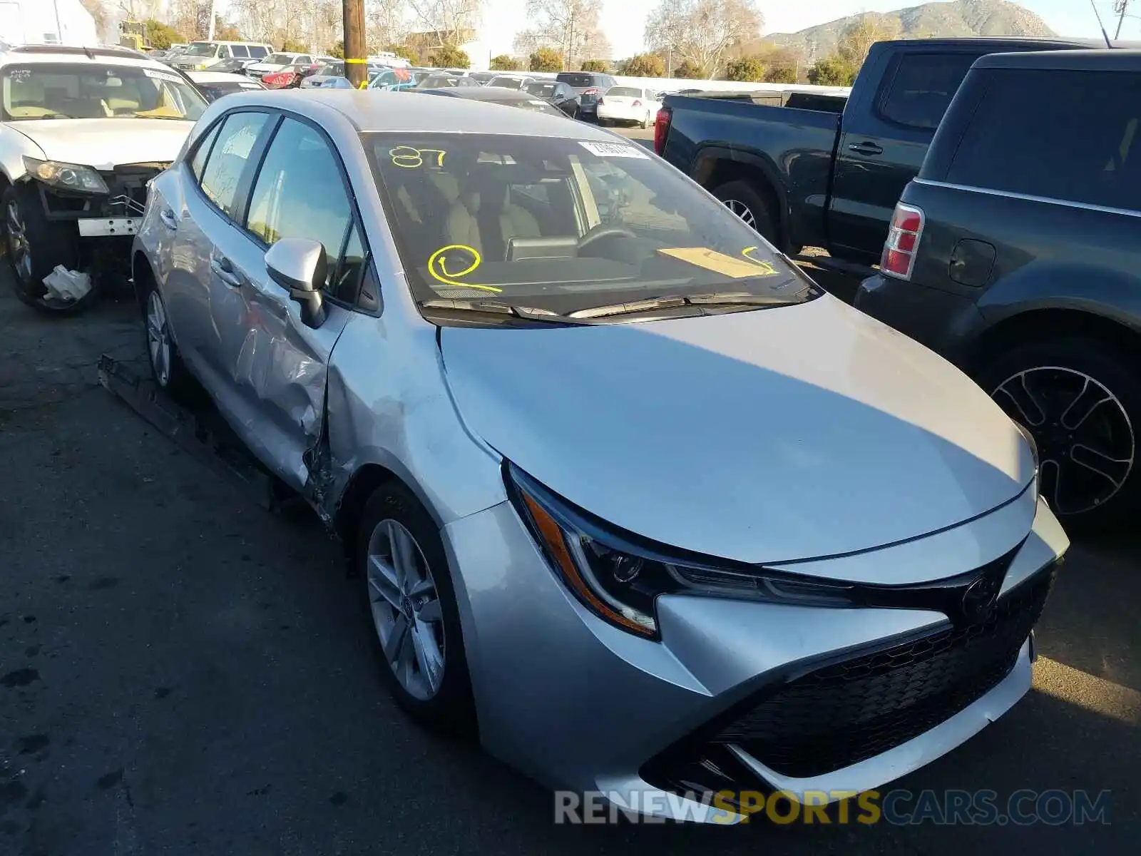 1 Photograph of a damaged car JTNK4RBE0K3070699 TOYOTA COROLLA 2019