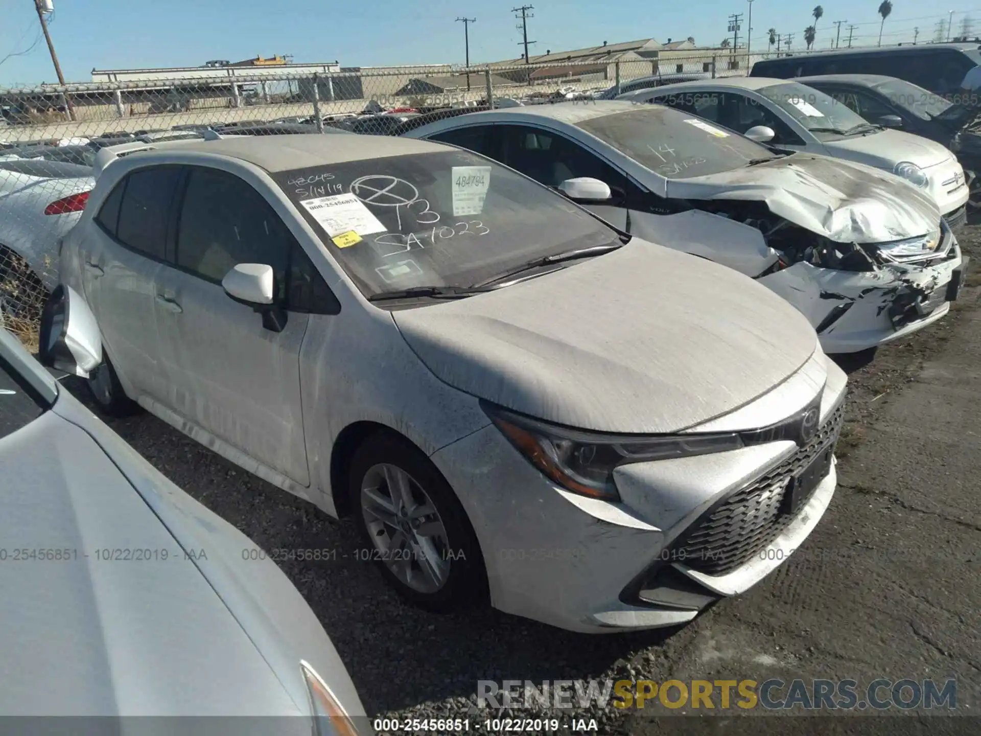 1 Photograph of a damaged car JTNK4RBE1K3000645 TOYOTA COROLLA 2019