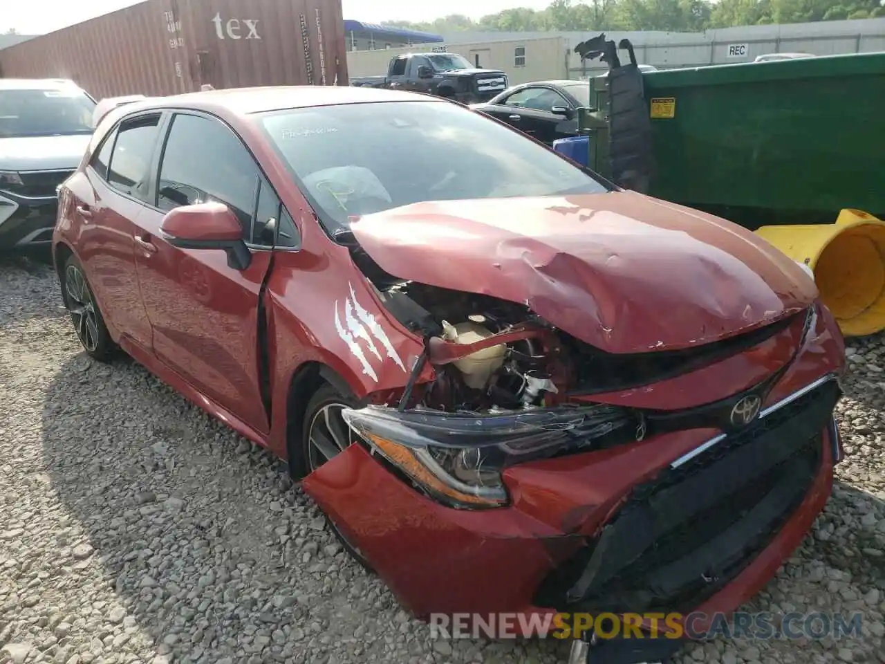 1 Photograph of a damaged car JTNK4RBE1K3001147 TOYOTA COROLLA 2019