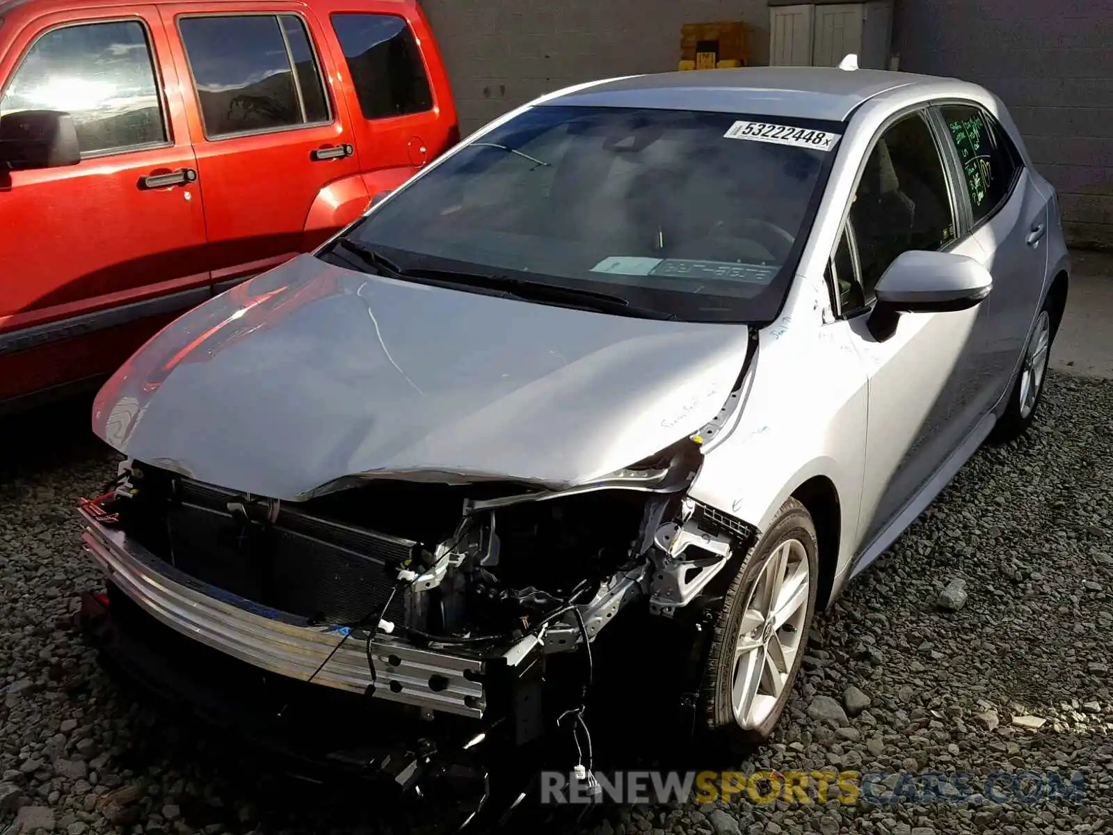 2 Photograph of a damaged car JTNK4RBE1K3004260 TOYOTA COROLLA 2019