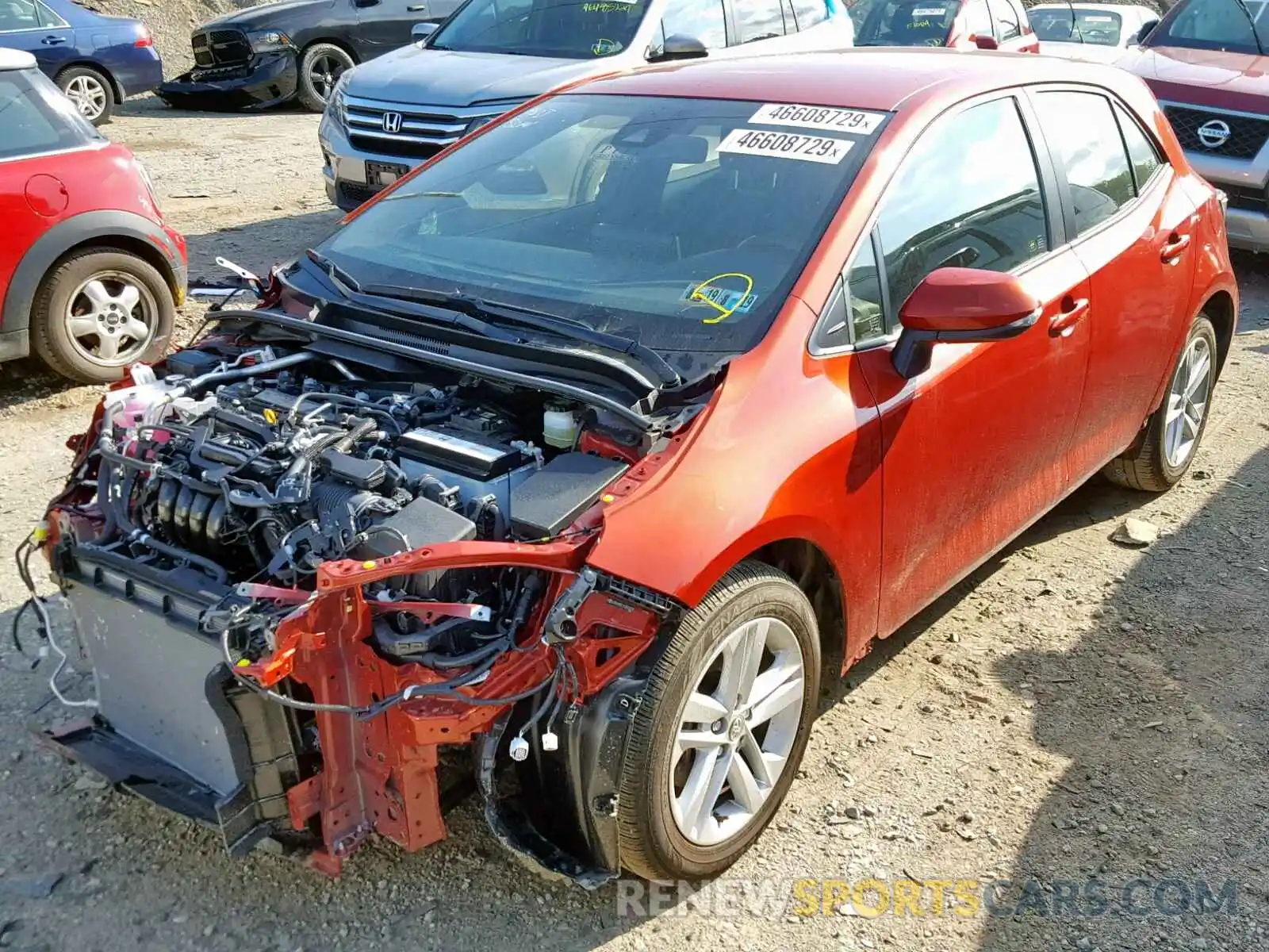 2 Photograph of a damaged car JTNK4RBE1K3005229 TOYOTA COROLLA 2019