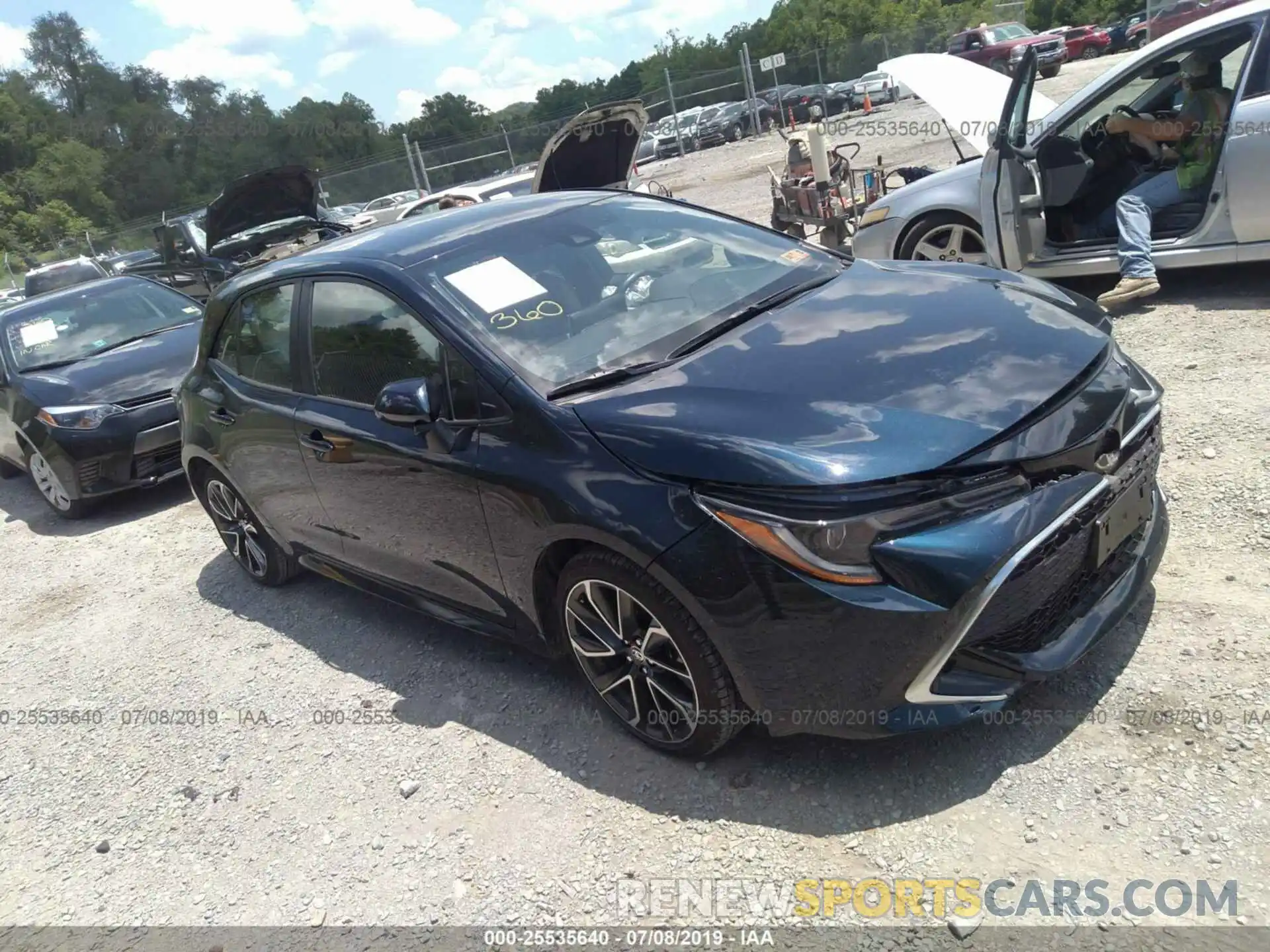 1 Photograph of a damaged car JTNK4RBE1K3005506 TOYOTA COROLLA 2019