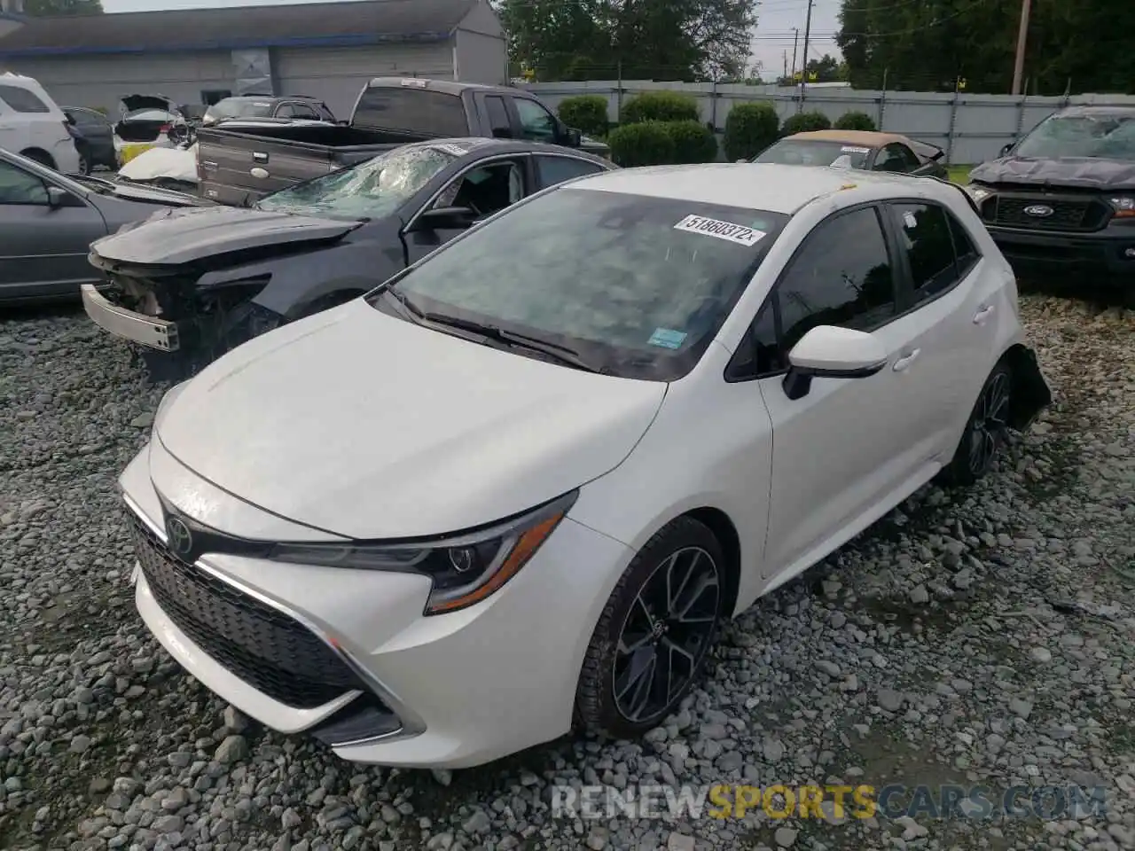 2 Photograph of a damaged car JTNK4RBE1K3005828 TOYOTA COROLLA 2019