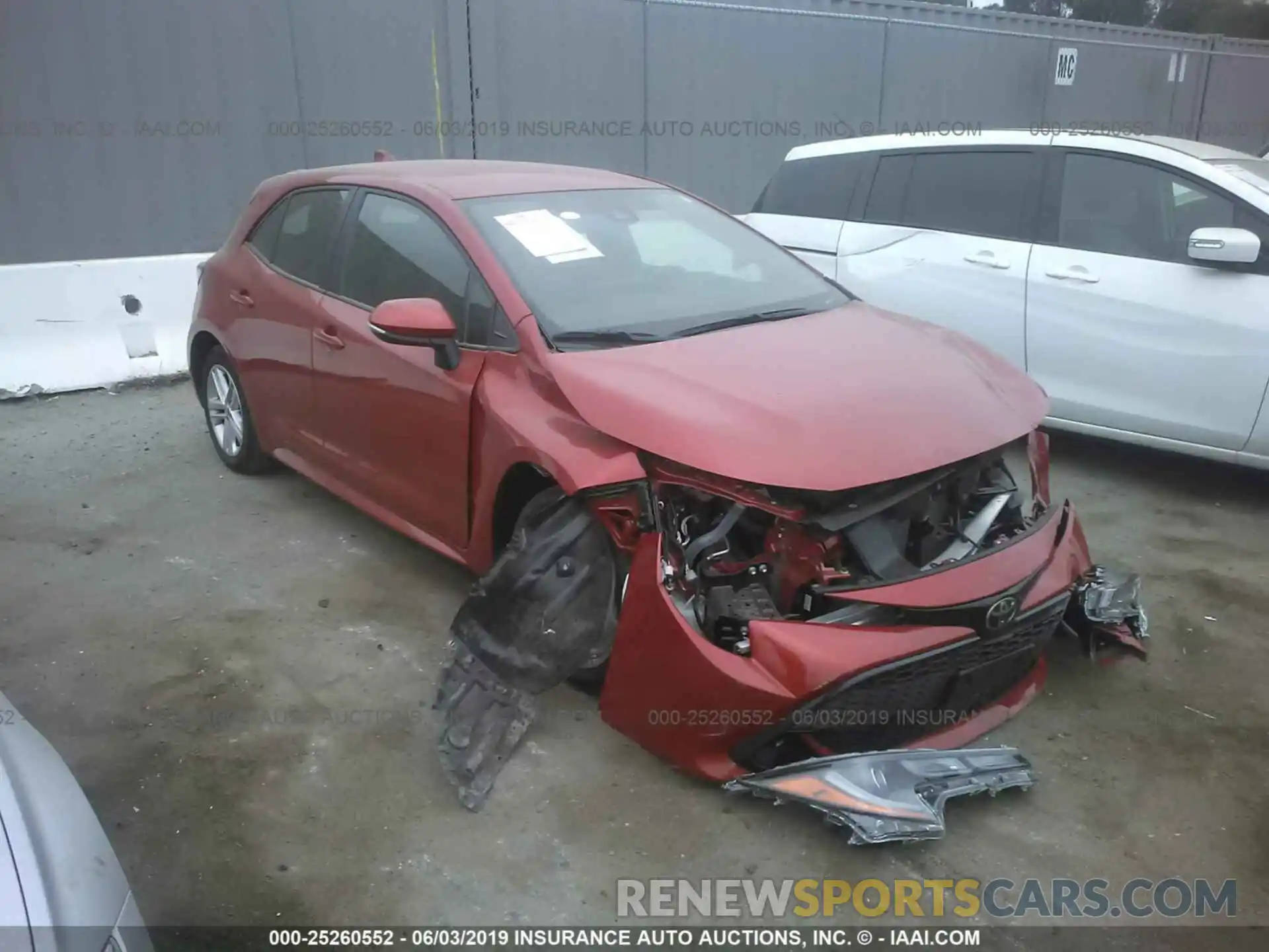 1 Photograph of a damaged car JTNK4RBE1K3005943 TOYOTA COROLLA 2019