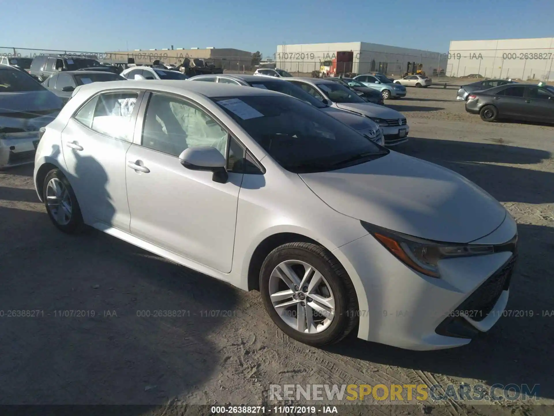 1 Photograph of a damaged car JTNK4RBE1K3005991 TOYOTA COROLLA 2019