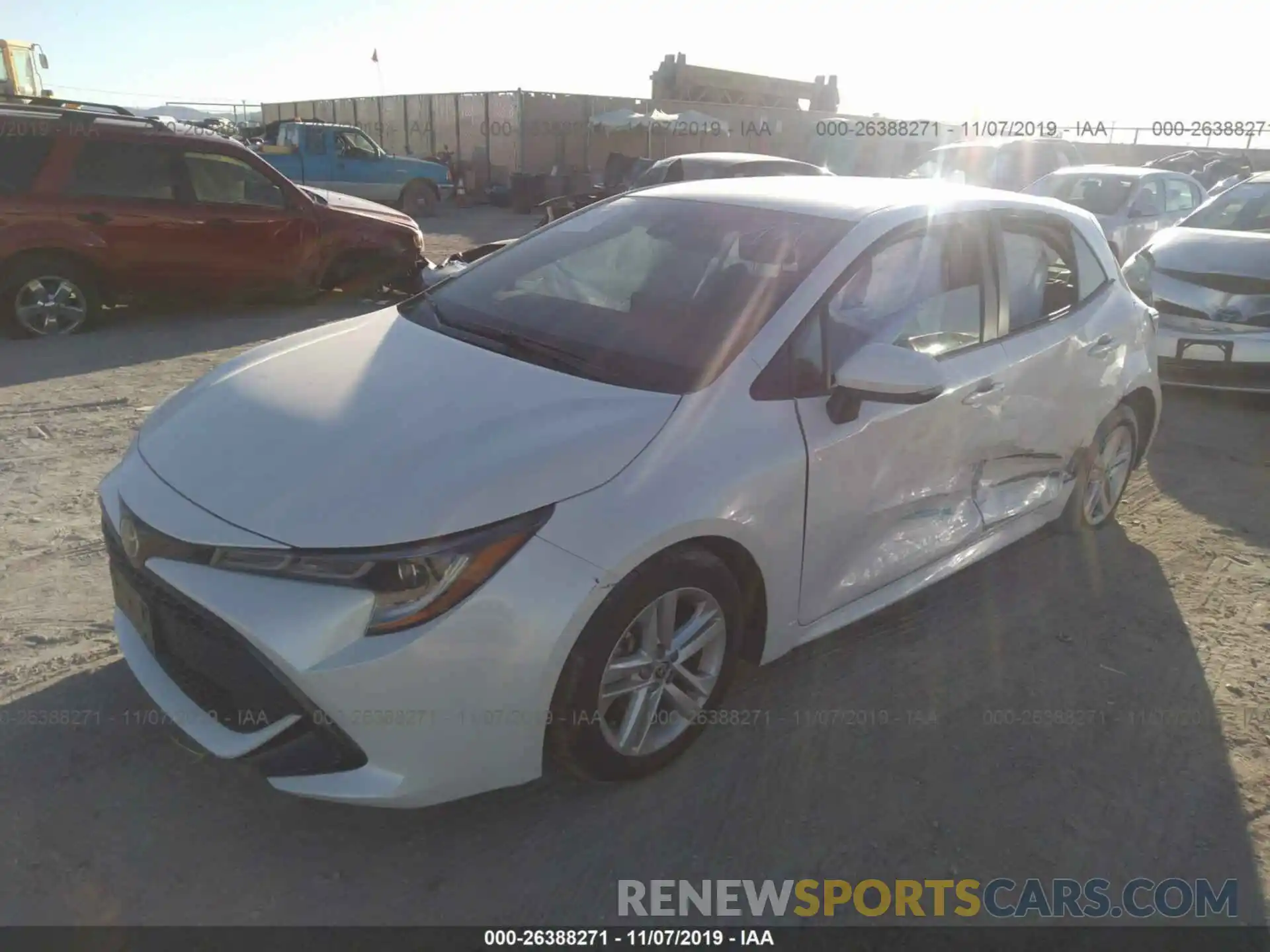 2 Photograph of a damaged car JTNK4RBE1K3005991 TOYOTA COROLLA 2019