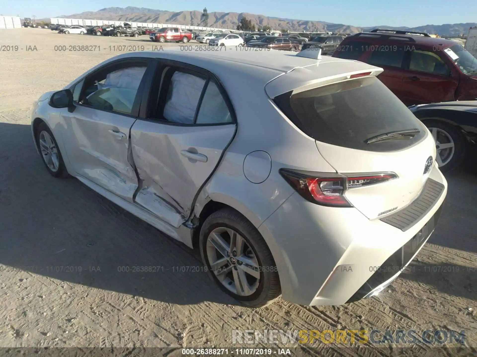 3 Photograph of a damaged car JTNK4RBE1K3005991 TOYOTA COROLLA 2019