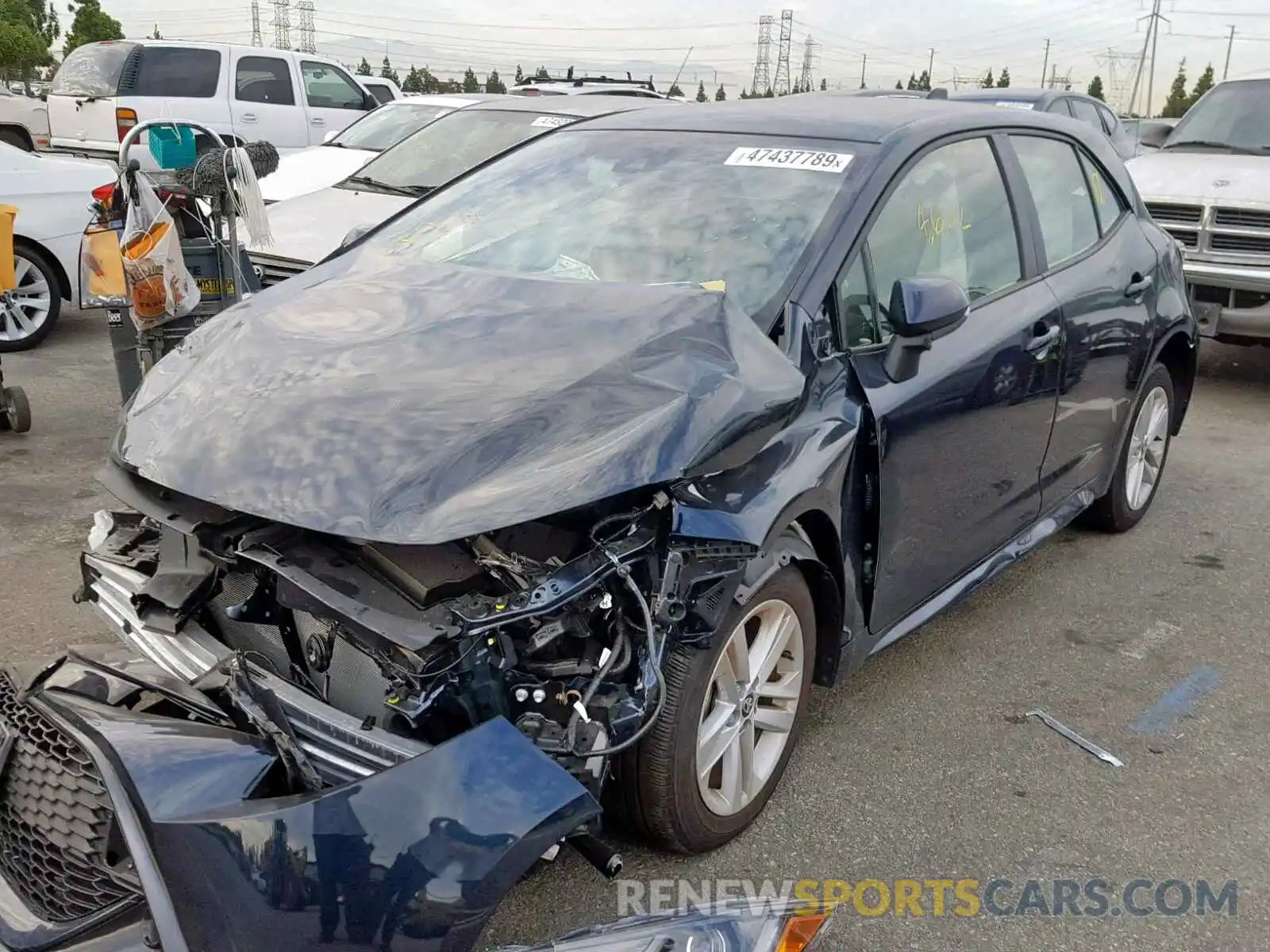 2 Photograph of a damaged car JTNK4RBE1K3006767 TOYOTA COROLLA 2019