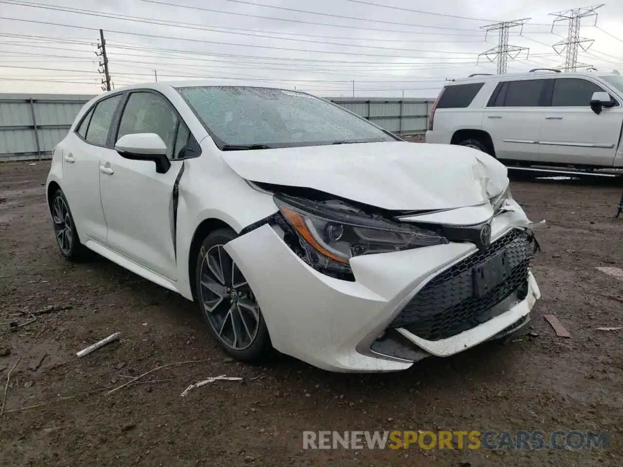 1 Photograph of a damaged car JTNK4RBE1K3007112 TOYOTA COROLLA 2019