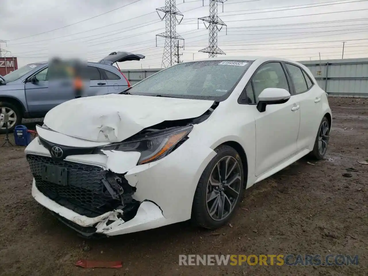 2 Photograph of a damaged car JTNK4RBE1K3007112 TOYOTA COROLLA 2019