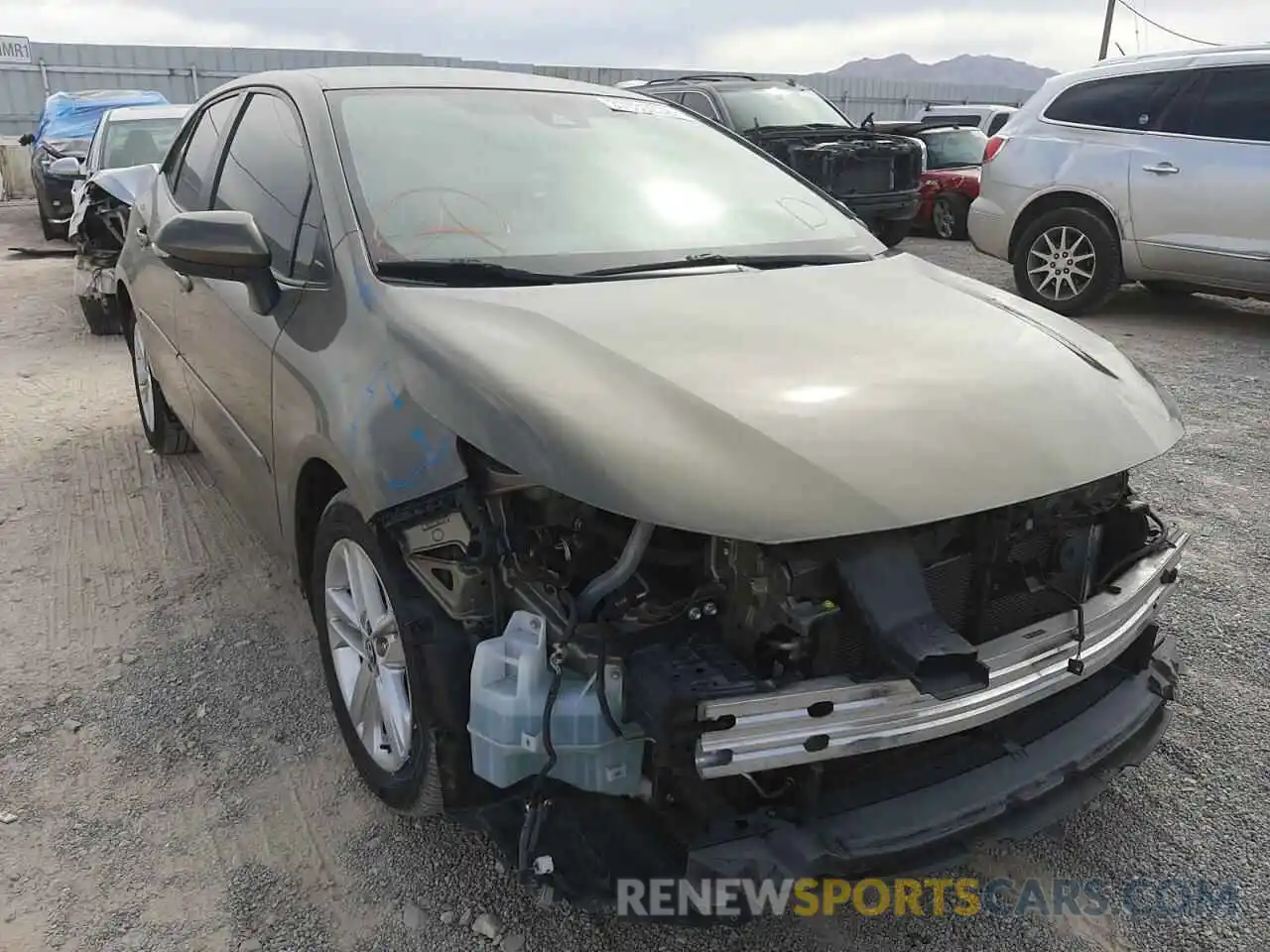 1 Photograph of a damaged car JTNK4RBE1K3007823 TOYOTA COROLLA 2019