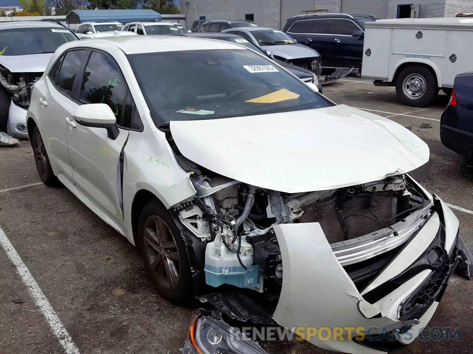 1 Photograph of a damaged car JTNK4RBE1K3008129 TOYOTA COROLLA 2019