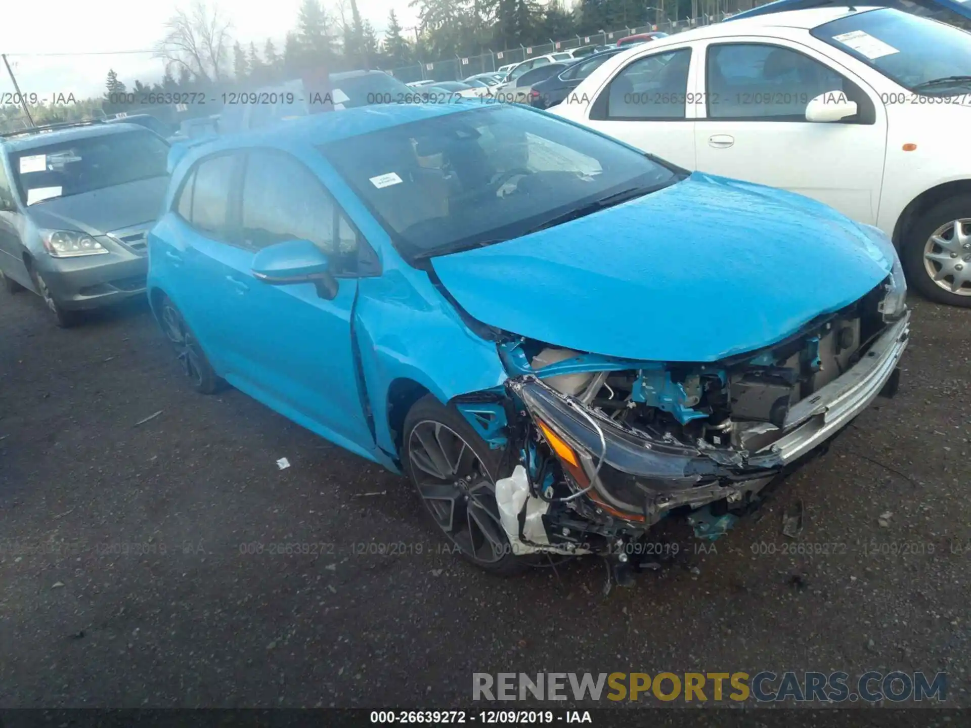 1 Photograph of a damaged car JTNK4RBE1K3010480 TOYOTA COROLLA 2019