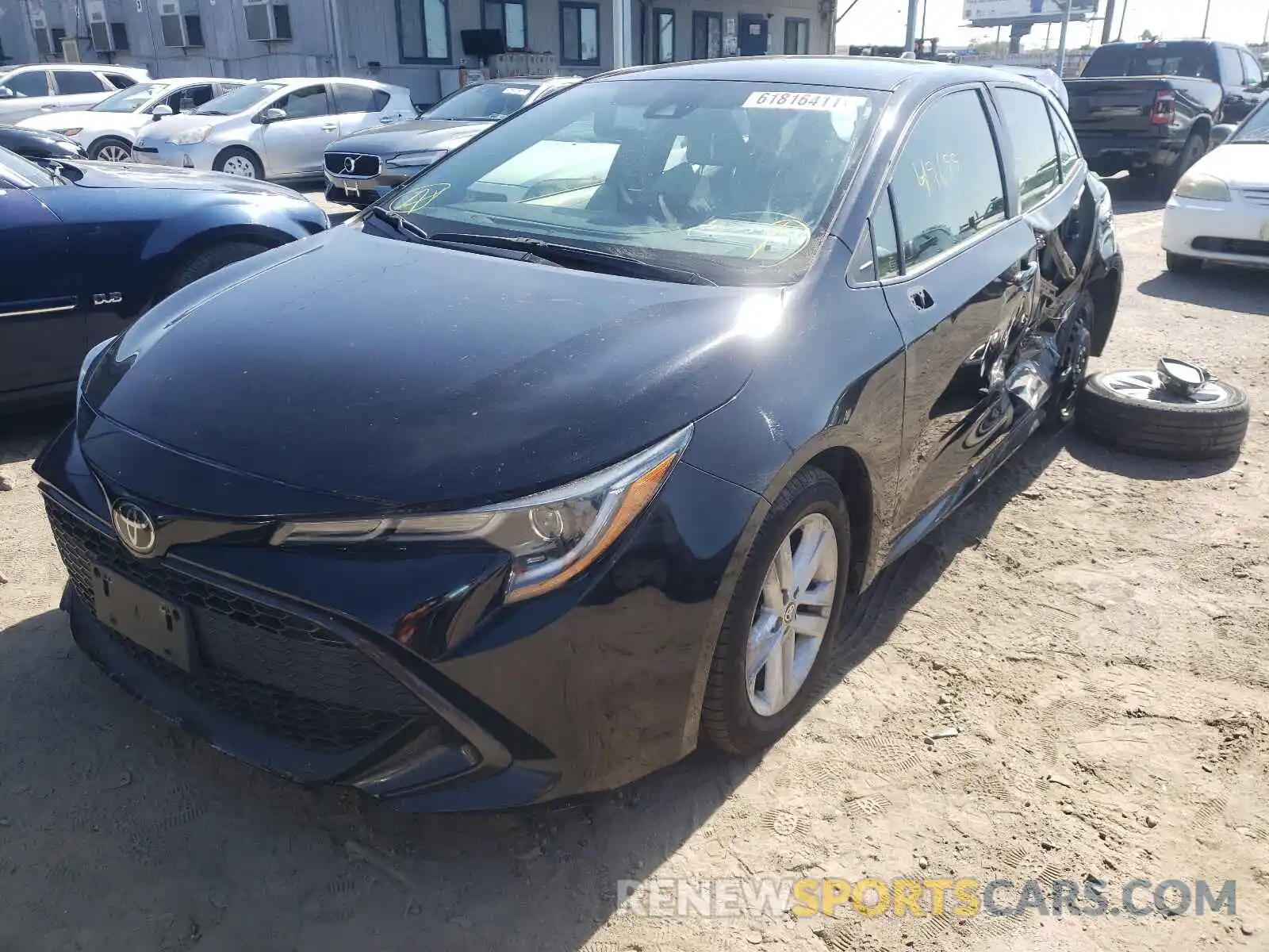 2 Photograph of a damaged car JTNK4RBE1K3010690 TOYOTA COROLLA 2019