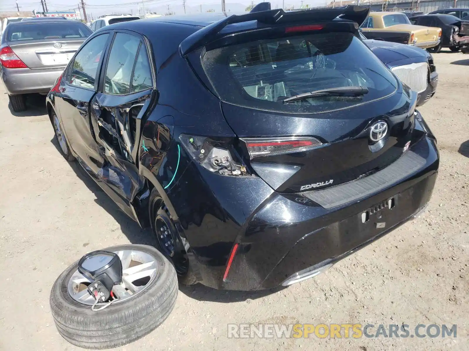 3 Photograph of a damaged car JTNK4RBE1K3010690 TOYOTA COROLLA 2019