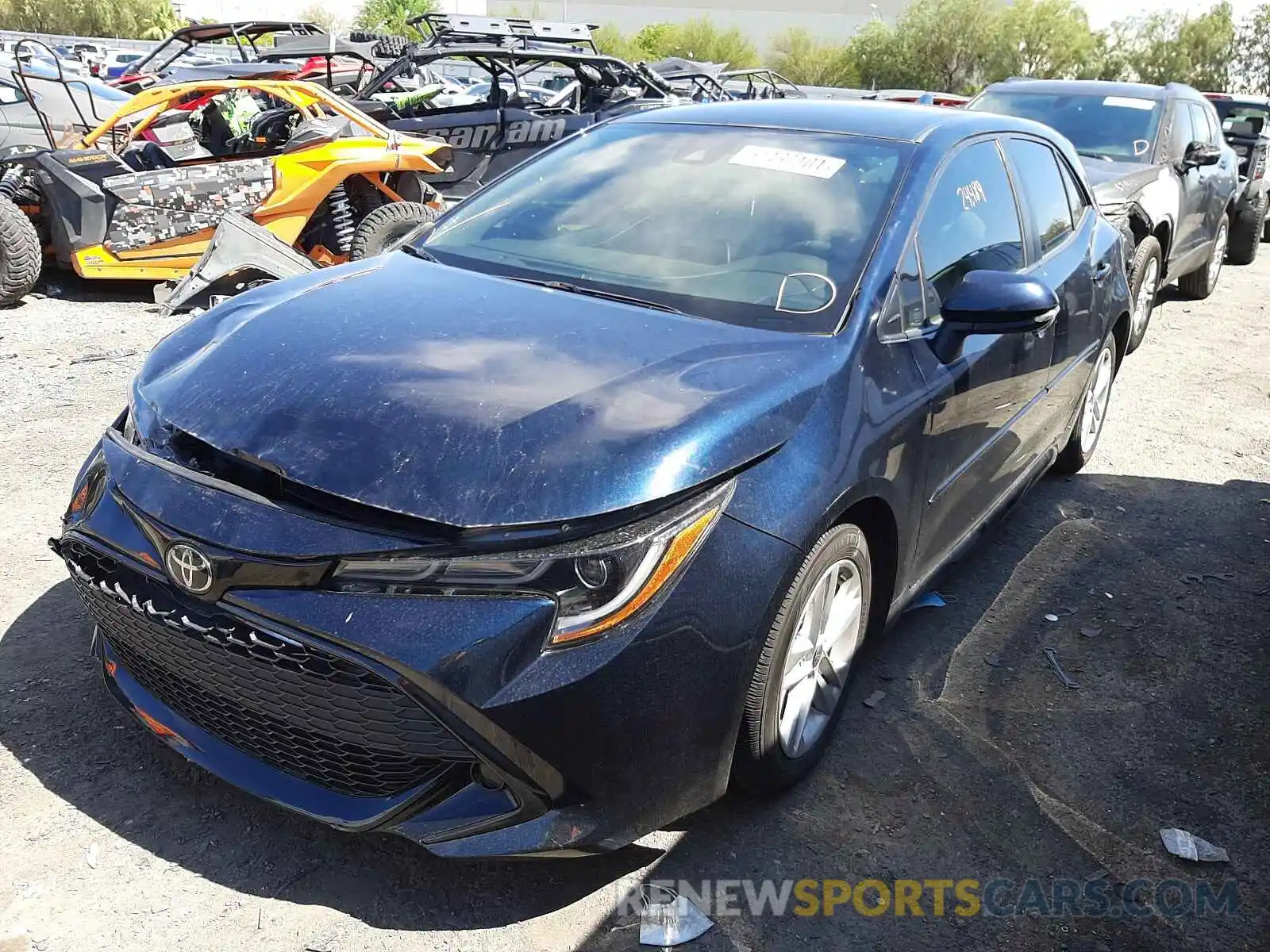 2 Photograph of a damaged car JTNK4RBE1K3015193 TOYOTA COROLLA 2019