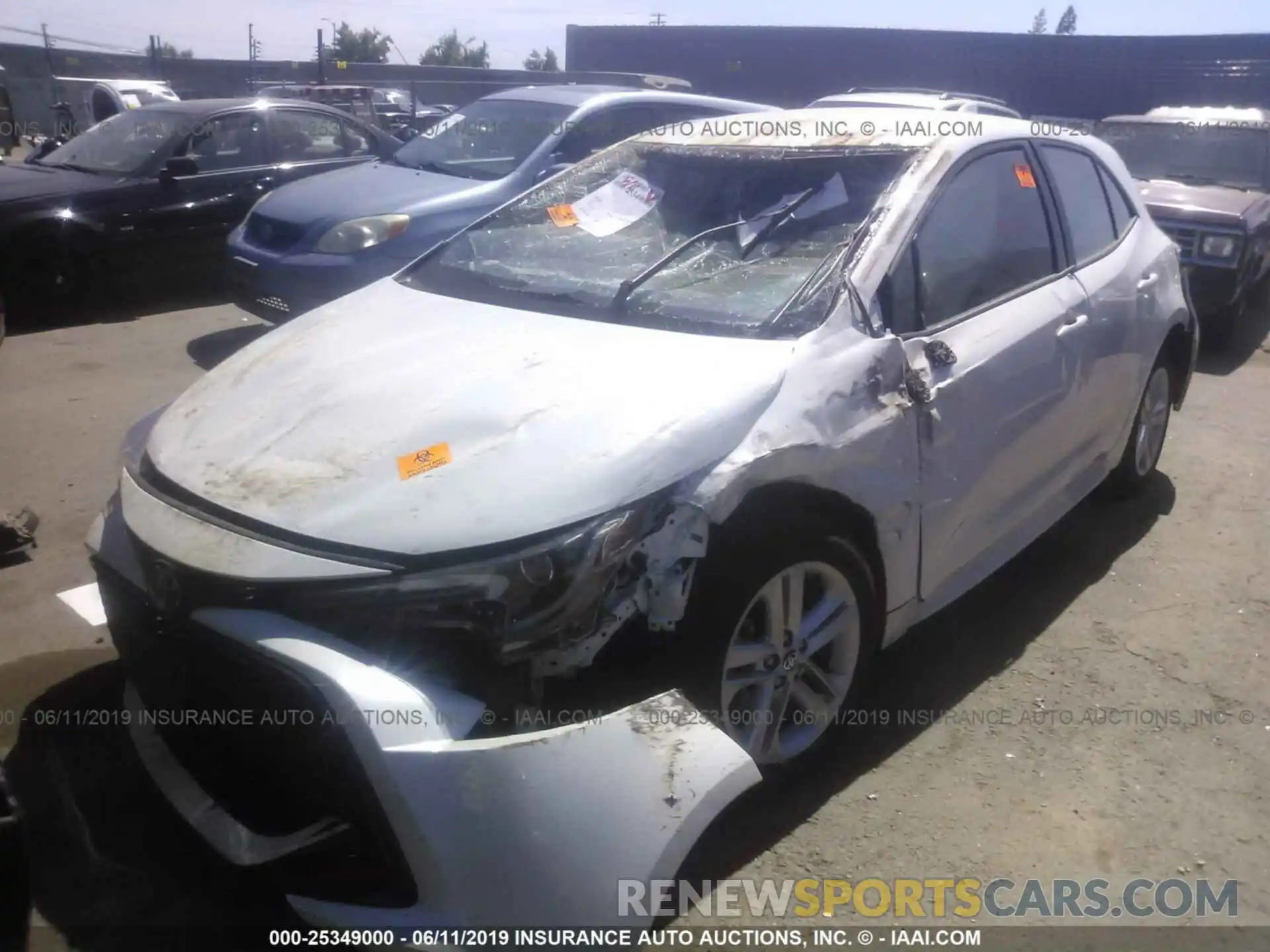 2 Photograph of a damaged car JTNK4RBE1K3017171 TOYOTA COROLLA 2019