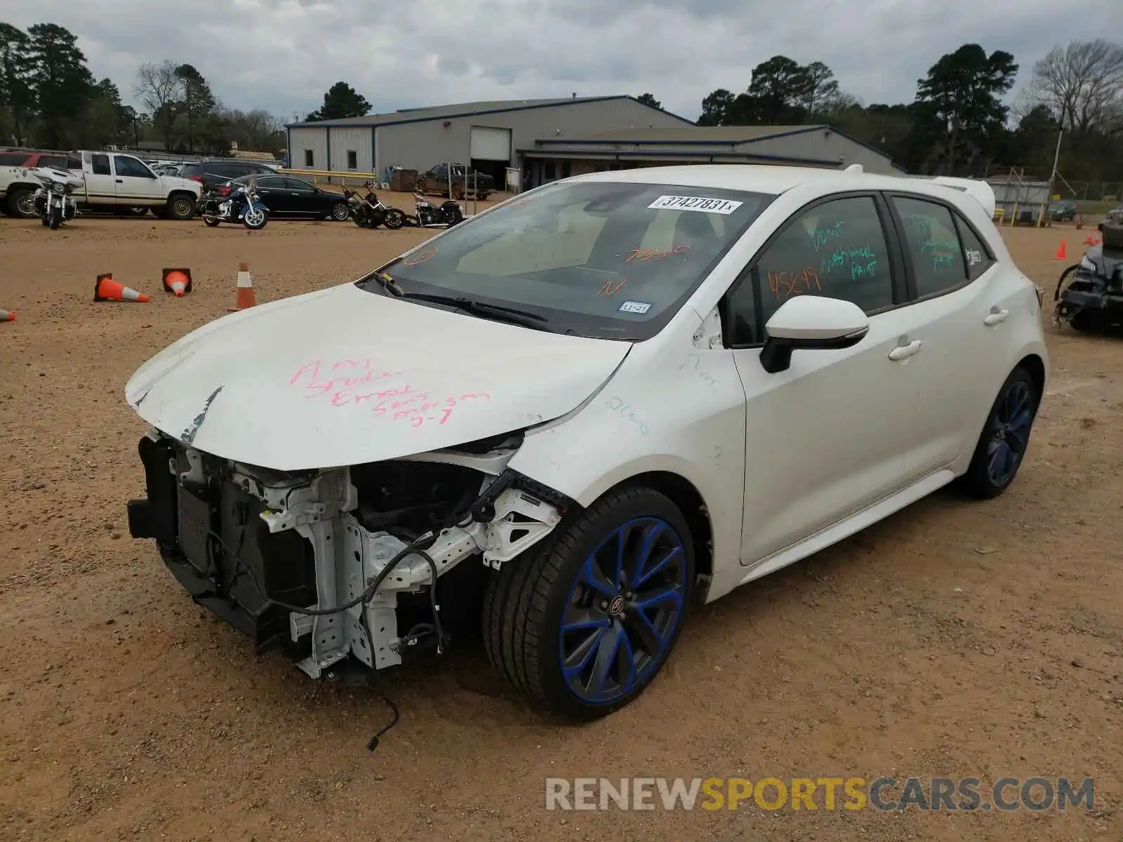 2 Photograph of a damaged car JTNK4RBE1K3017560 TOYOTA COROLLA 2019