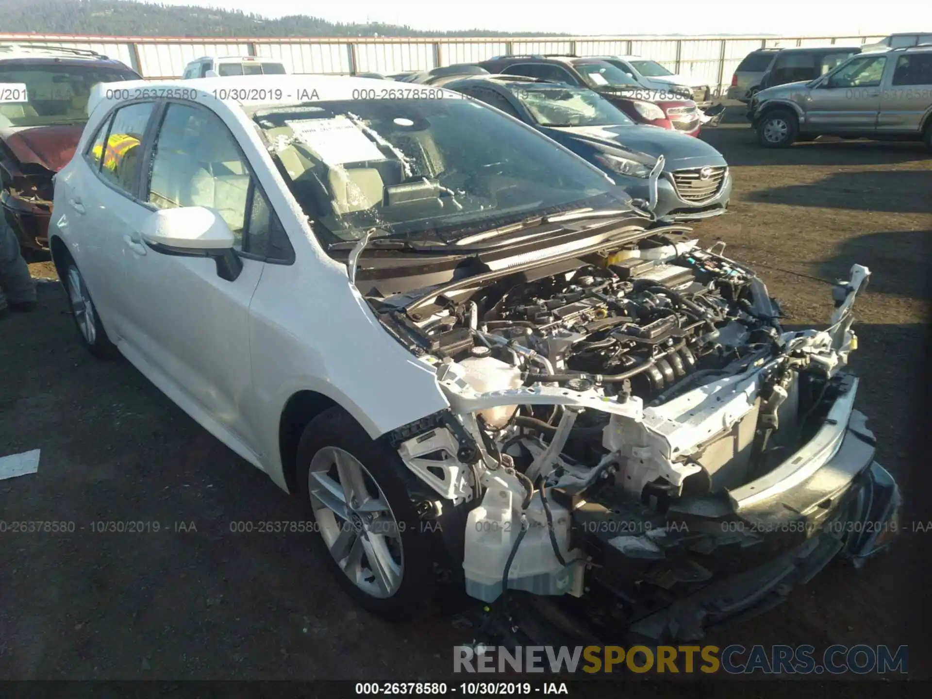 1 Photograph of a damaged car JTNK4RBE1K3018496 TOYOTA COROLLA 2019