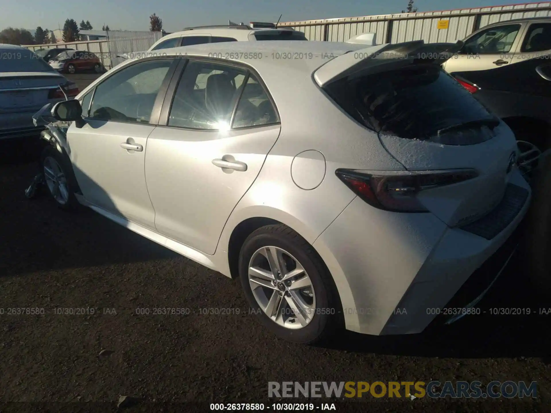 3 Photograph of a damaged car JTNK4RBE1K3018496 TOYOTA COROLLA 2019