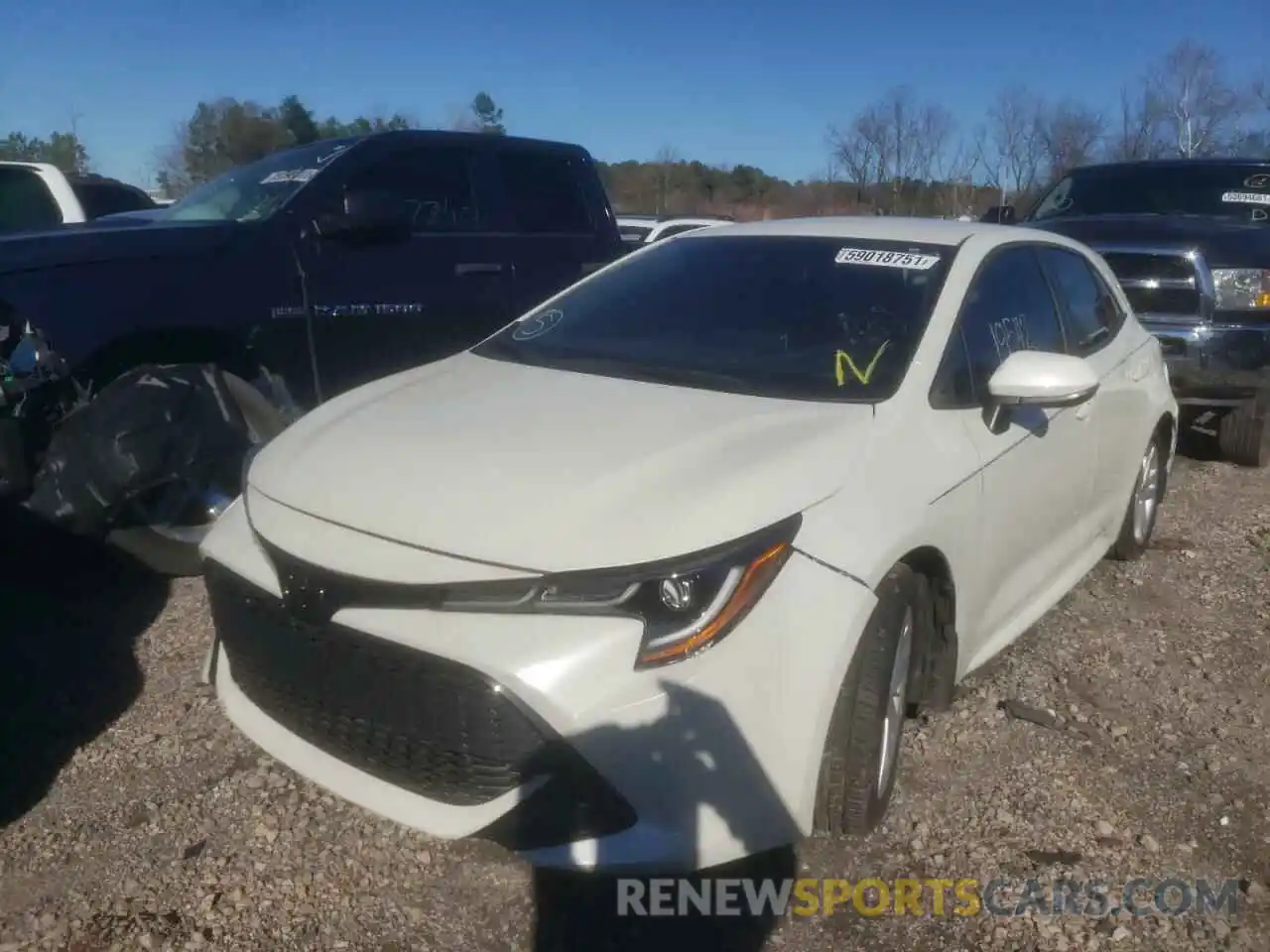 2 Photograph of a damaged car JTNK4RBE1K3020023 TOYOTA COROLLA 2019