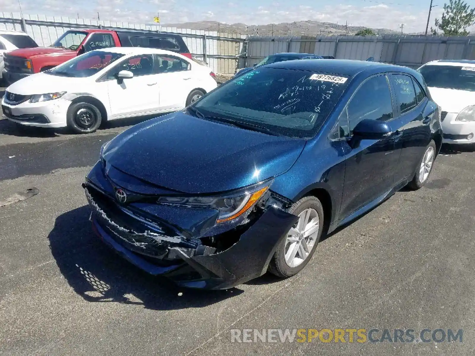 2 Photograph of a damaged car JTNK4RBE1K3020104 TOYOTA COROLLA 2019